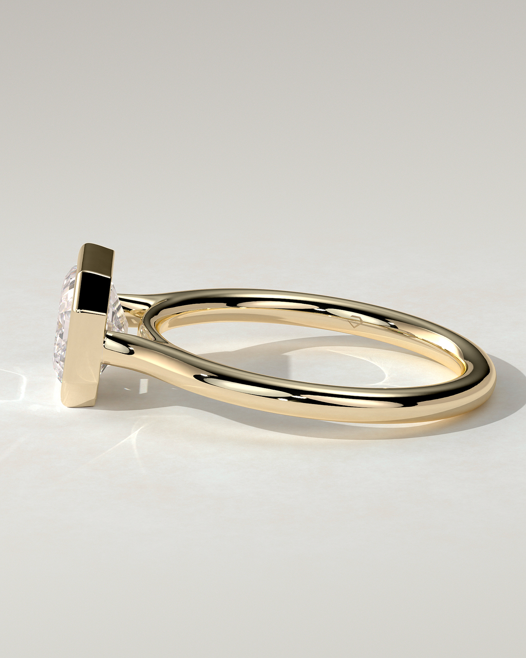 Olive Bezel Emerald Ring