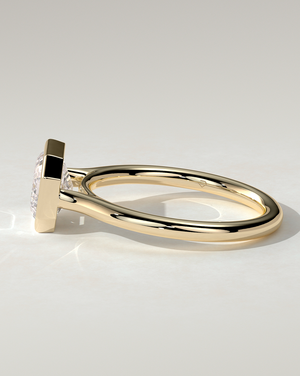 Olive Bezel Emerald Ring