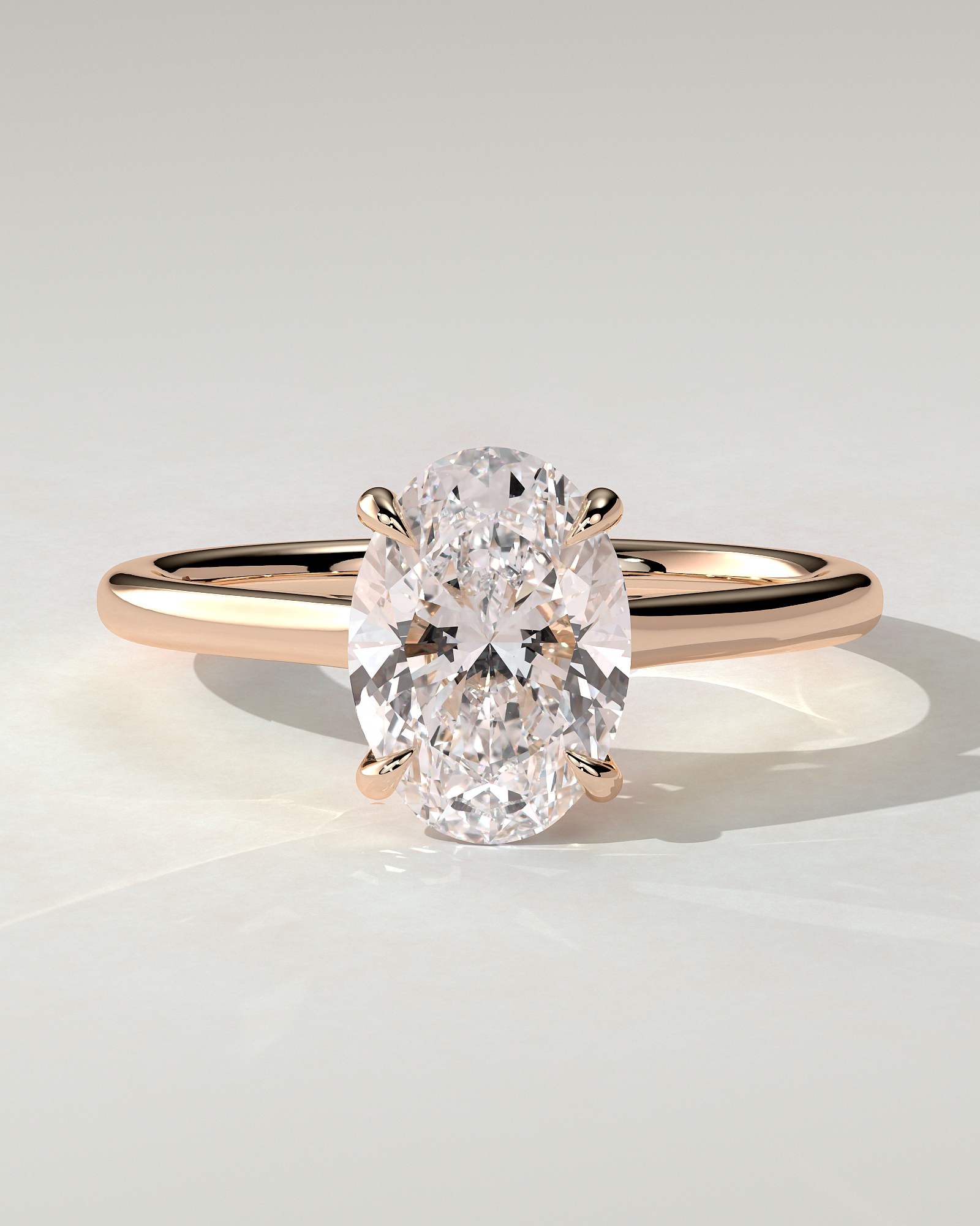 Olivia Solitaire Oval Ring