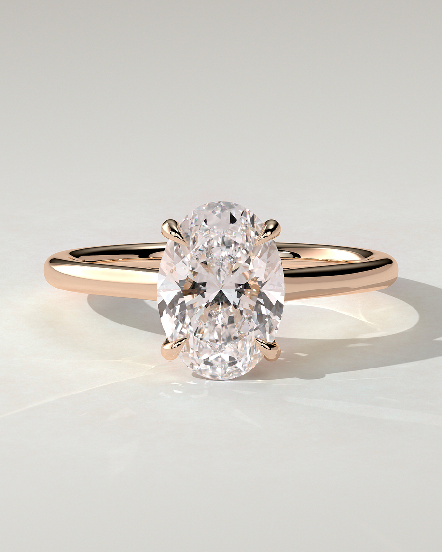 Olivia Solitaire Oval Ring