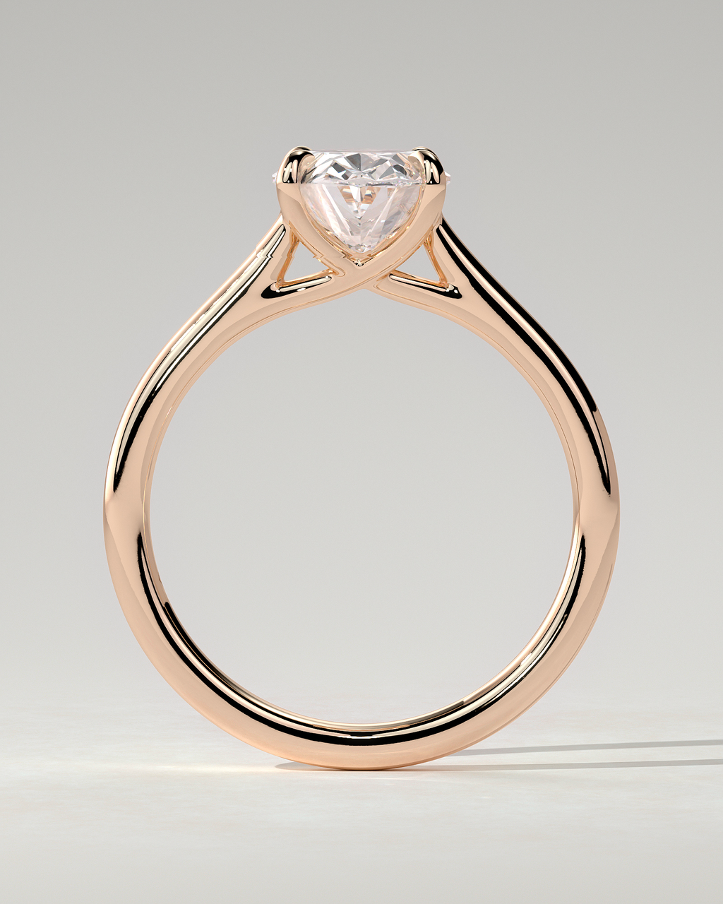 Olivia Solitaire Oval Ring