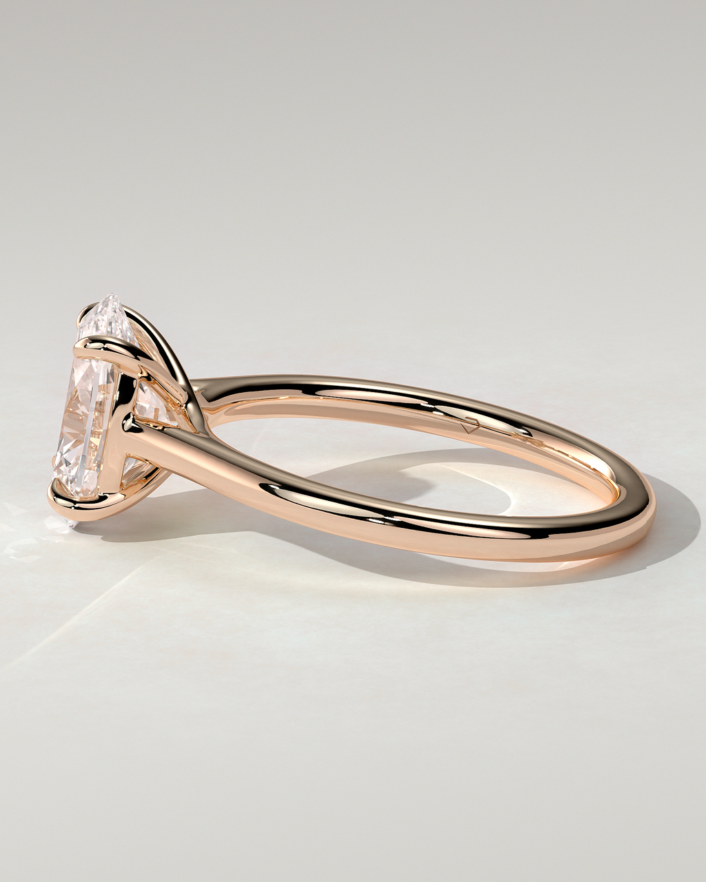 Olivia Solitaire Oval Ring