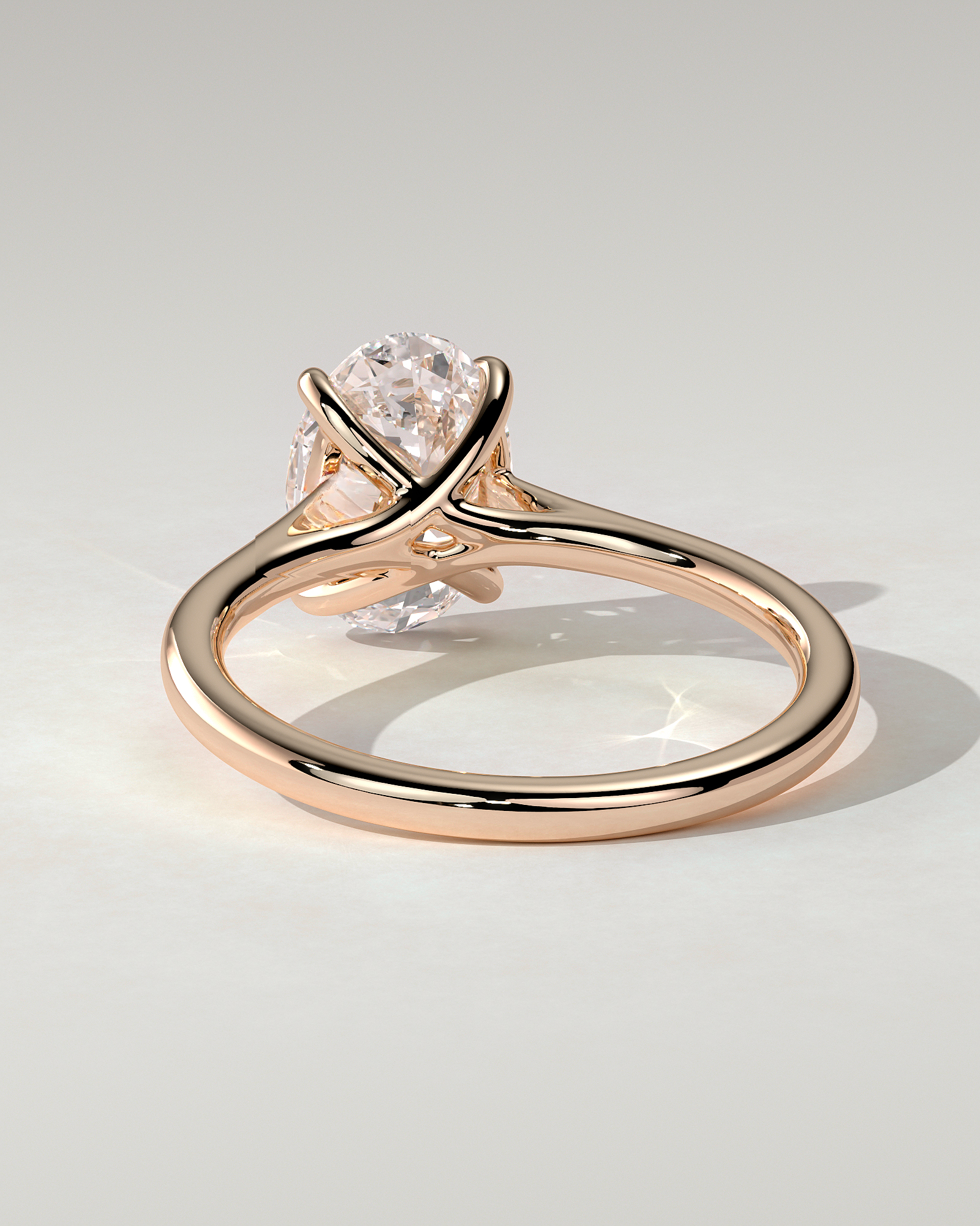 Olivia Solitaire Oval Ring