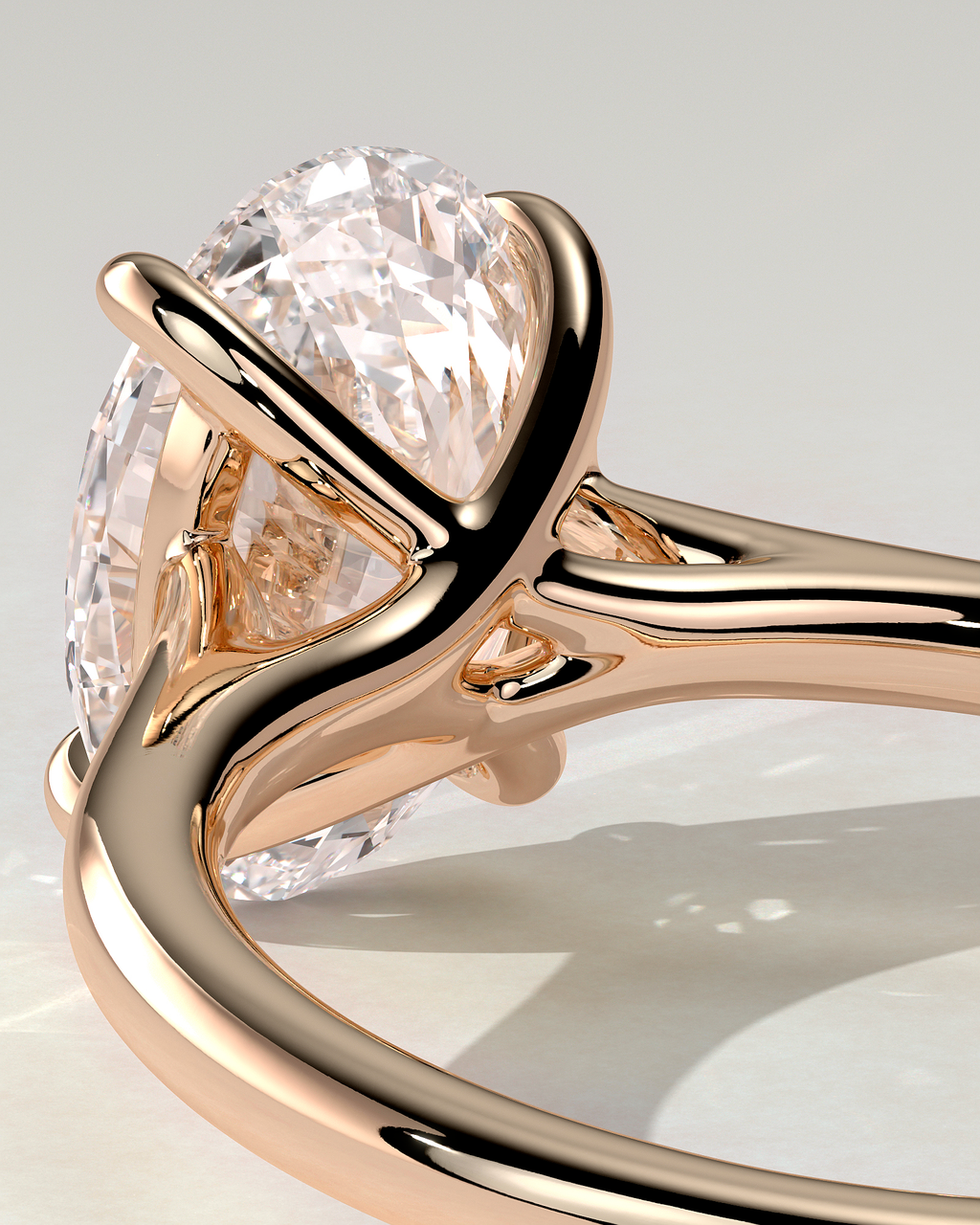 Olivia Solitaire Oval Ring