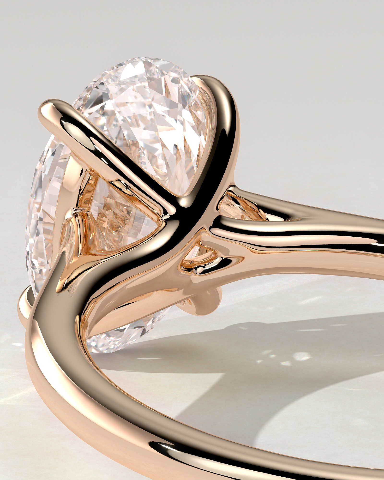 Olivia Solitaire Oval Ring