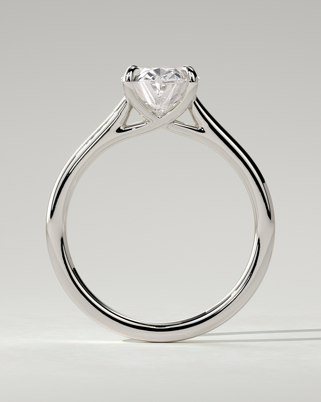 Olivia Solitaire Oval Ring