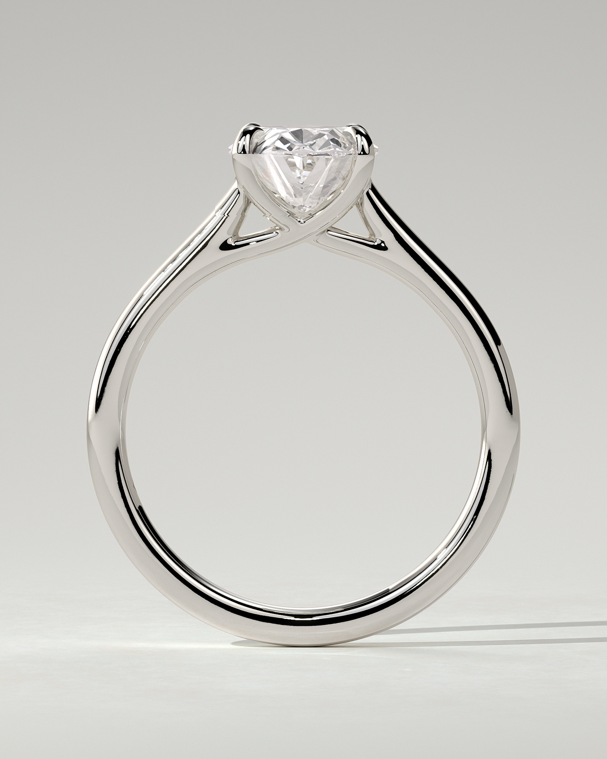 Olivia Solitaire Oval Ring