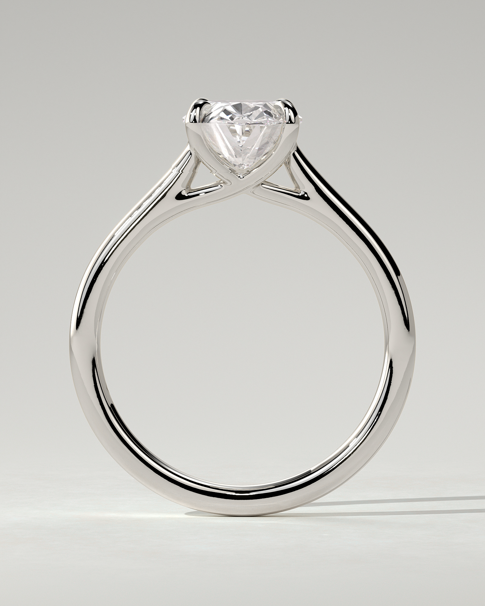 Olivia Solitaire Oval Ring