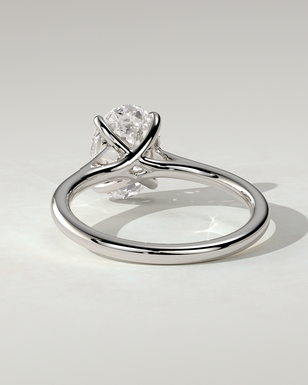 Olivia Solitaire Oval Ring