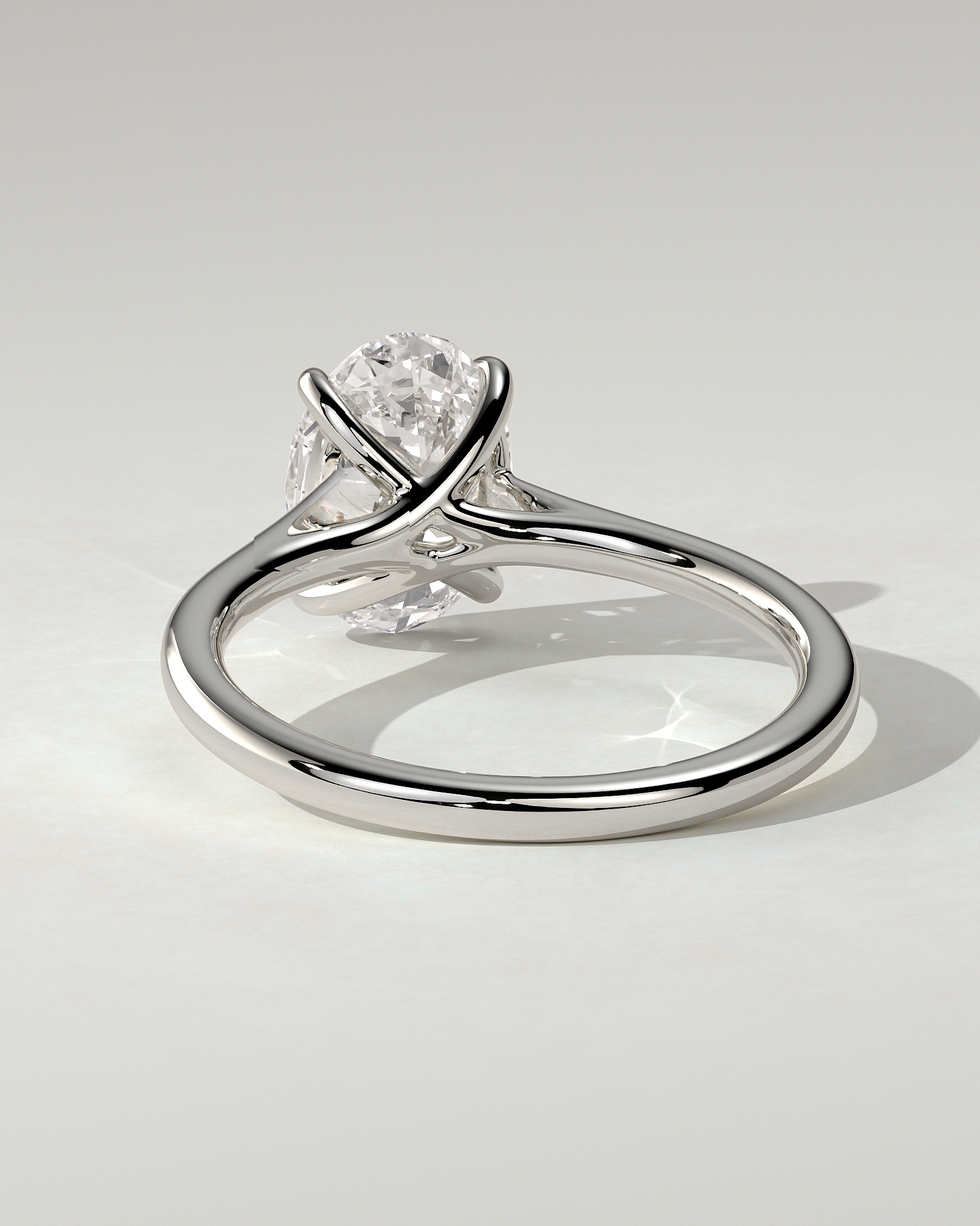 Olivia Solitaire Oval Ring