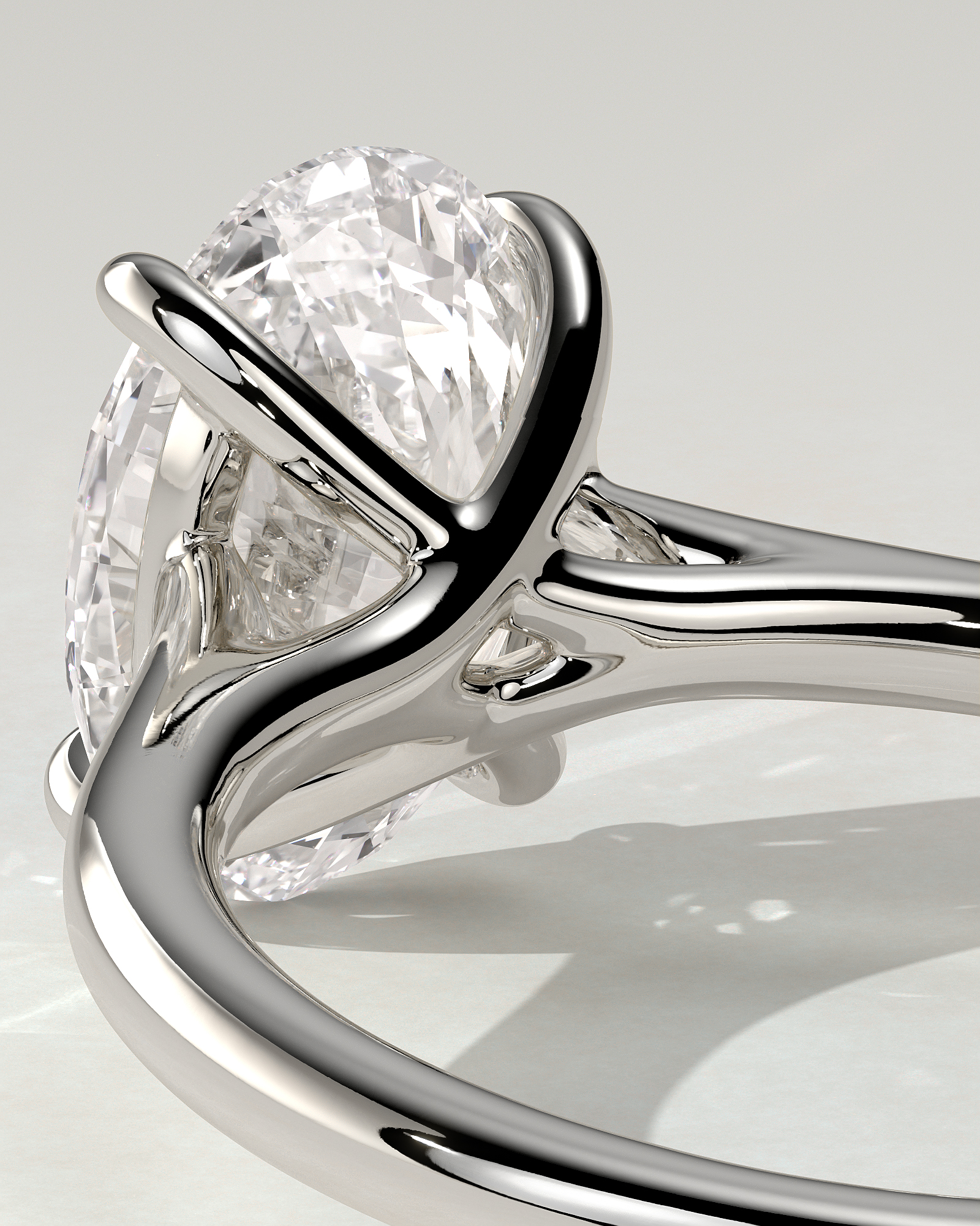 Olivia Solitaire Oval Ring