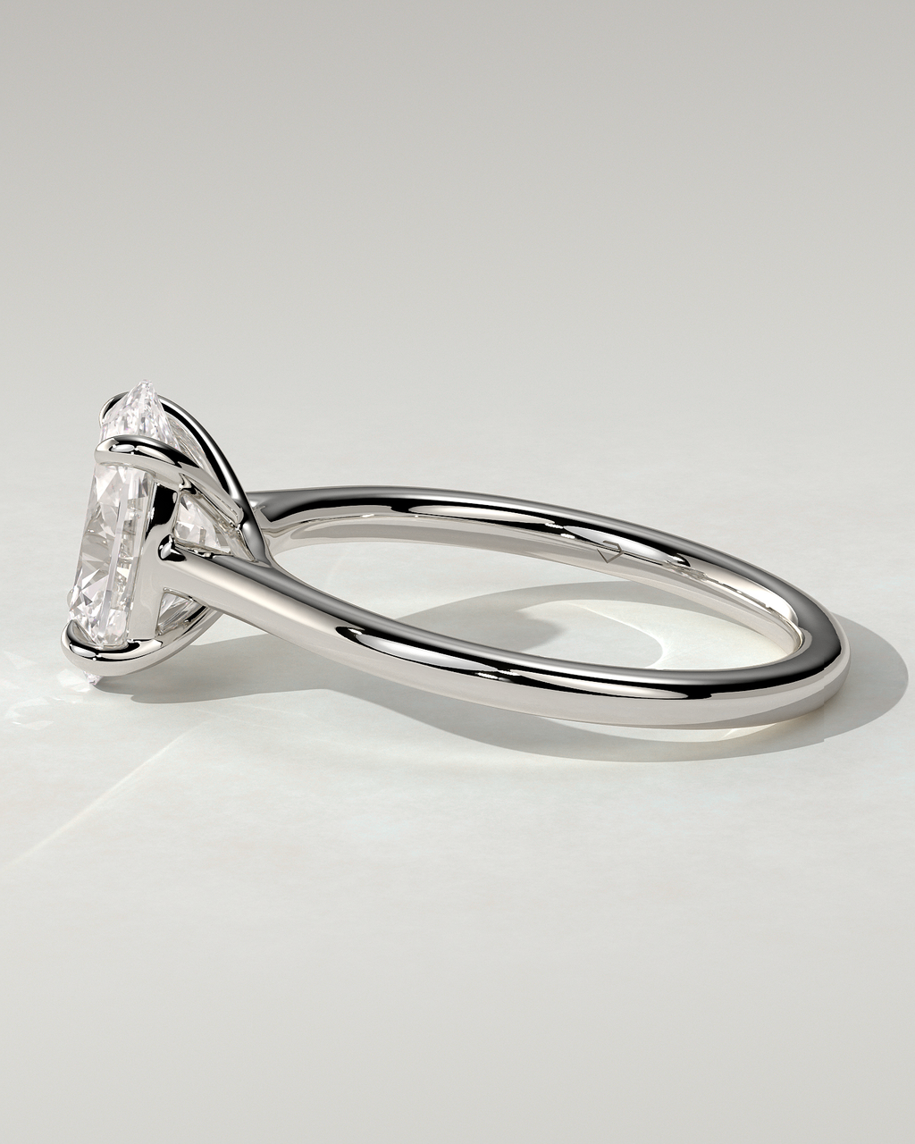 Olivia Solitaire Oval Ring