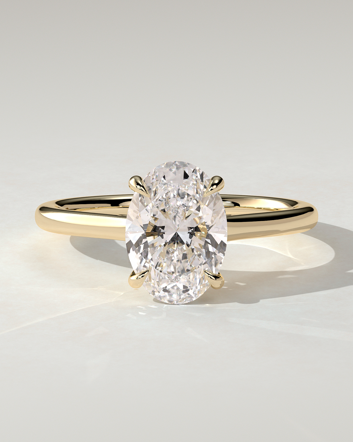 Olivia Solitaire Oval Ring