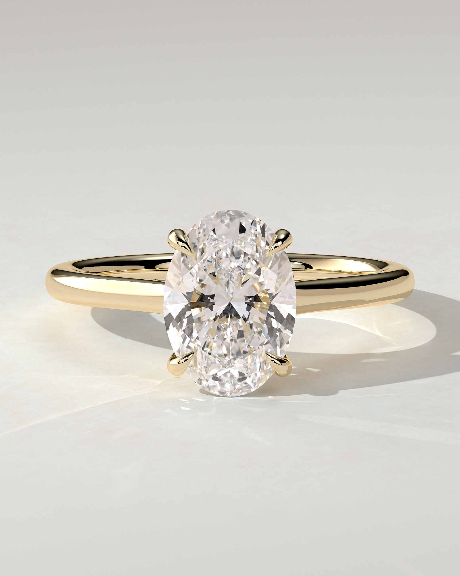 Olivia Solitaire Oval Ring