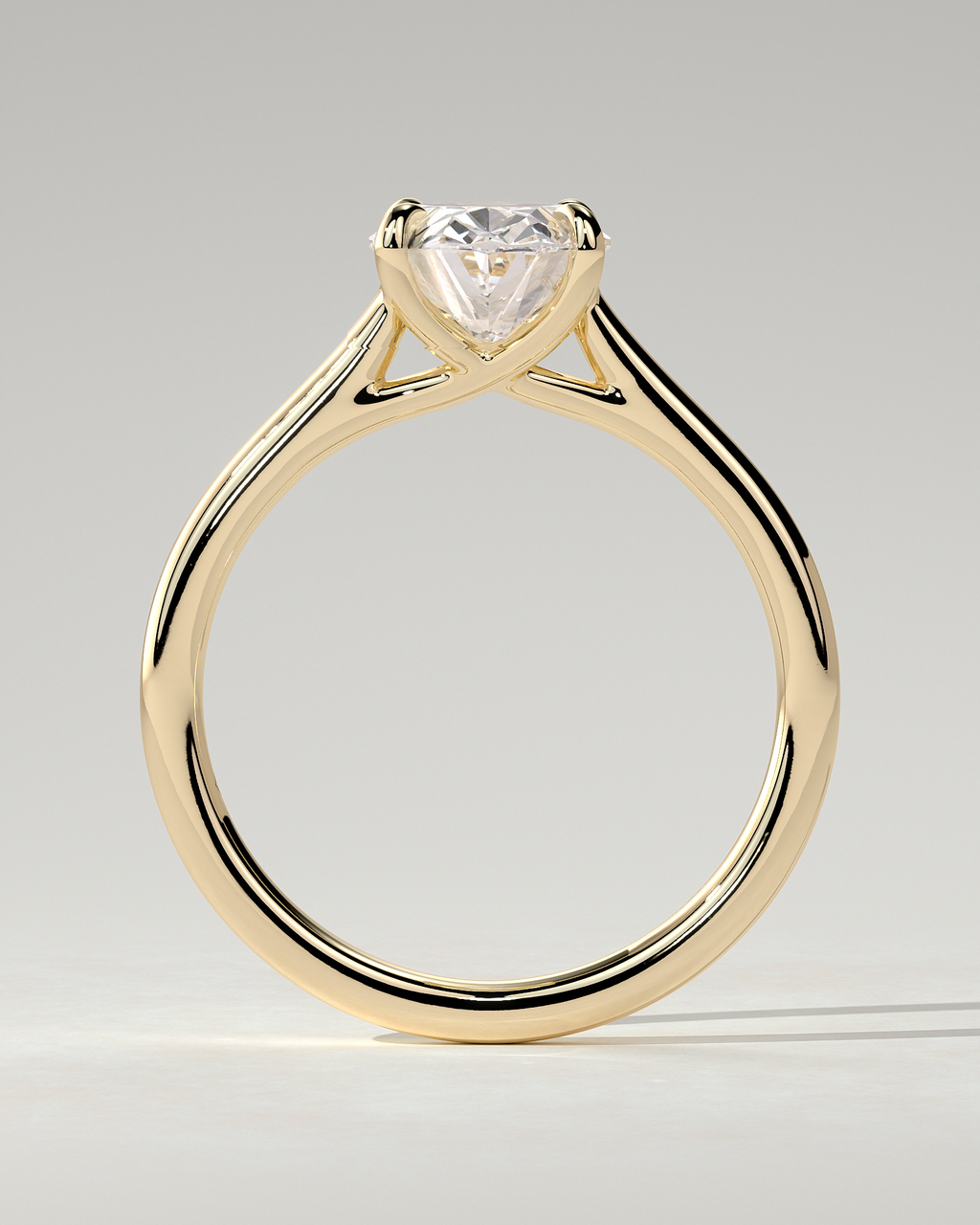 Olivia Solitaire Oval Ring