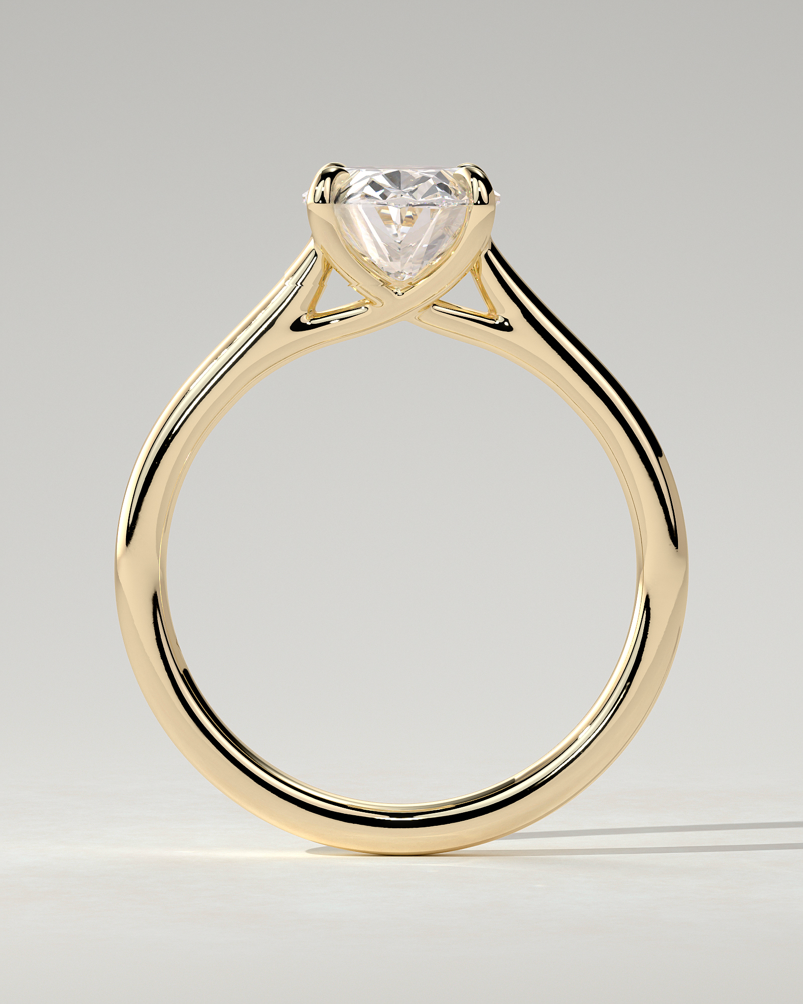Olivia Solitaire Oval Ring
