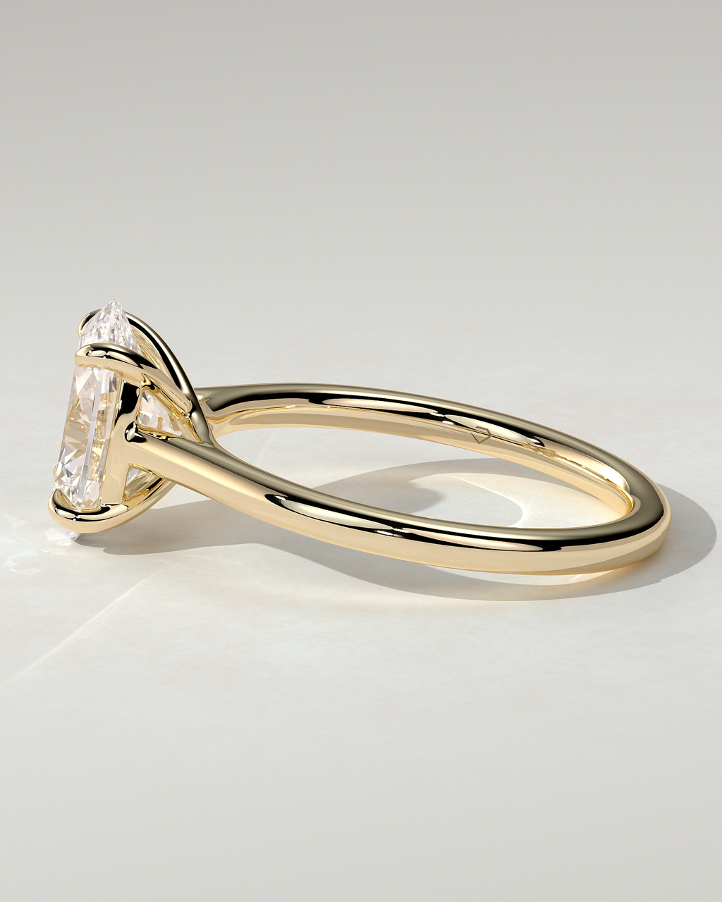 Olivia Solitaire Oval Ring