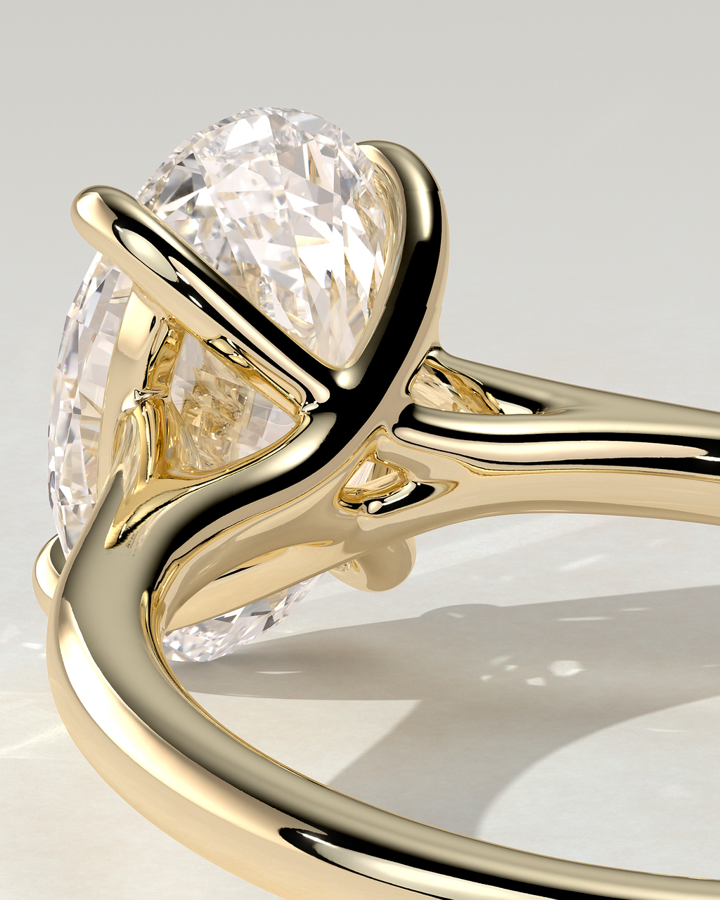 Olivia Solitaire Oval Ring