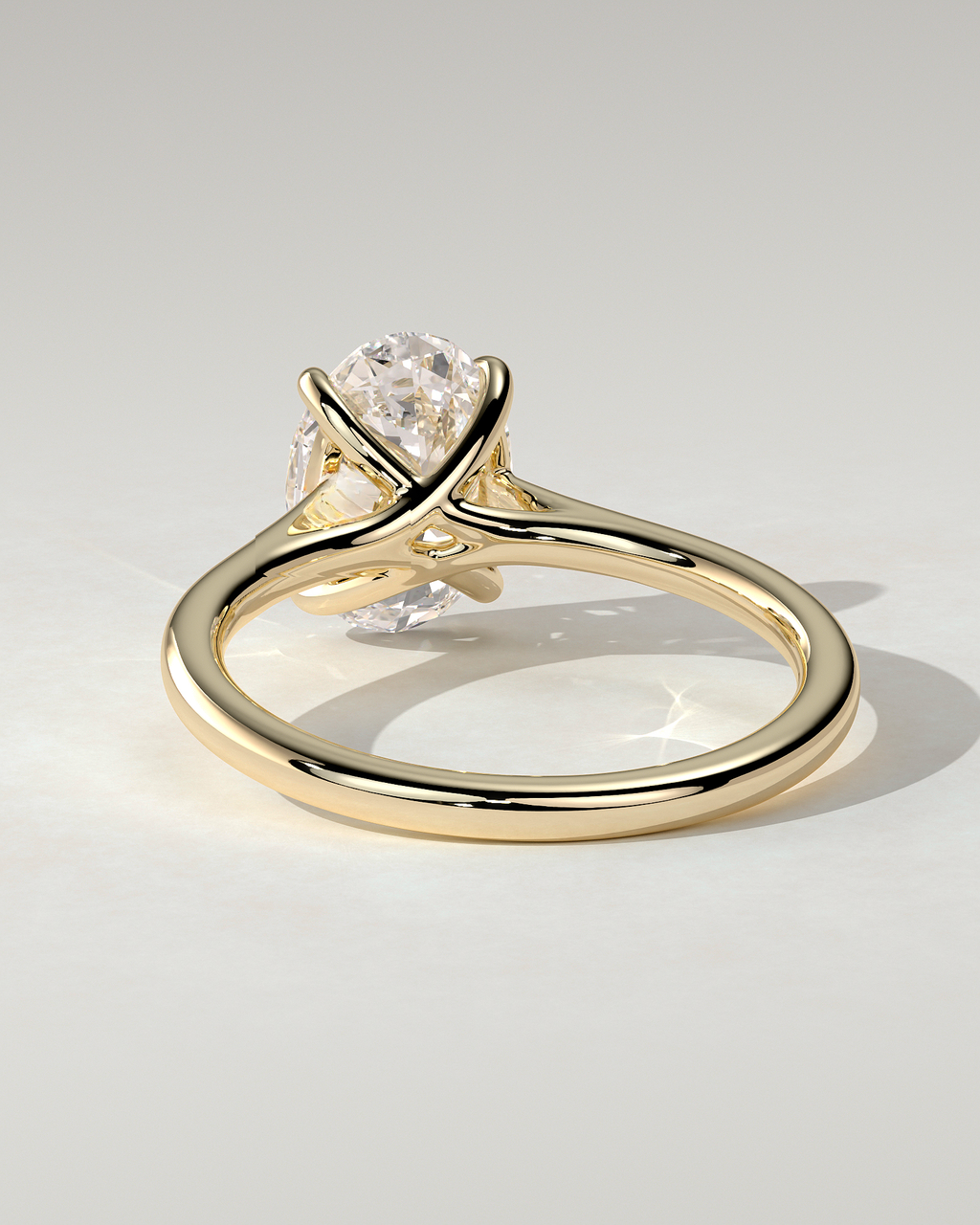 Olivia Solitaire Oval Ring