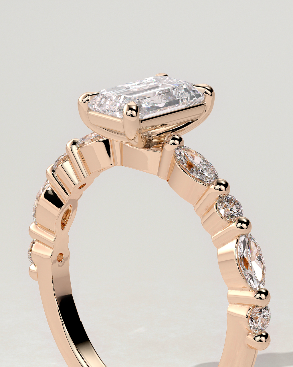 Parker Solitaire Emerald Ring