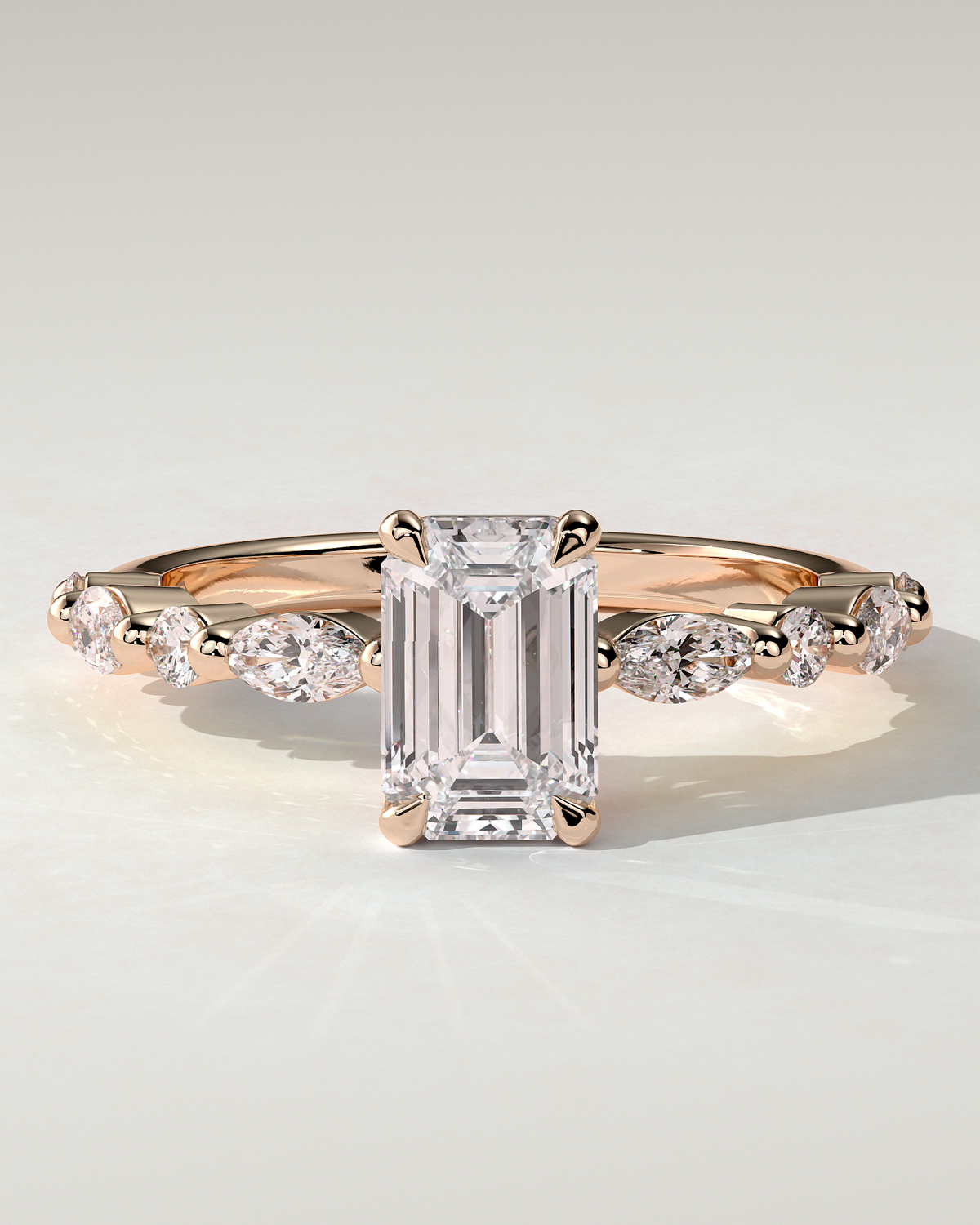 Parker Solitaire Emerald Ring