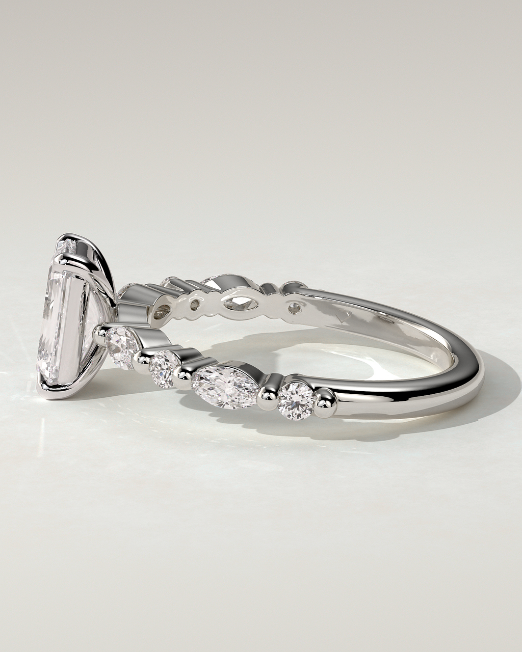 Parker Solitaire Emerald Ring