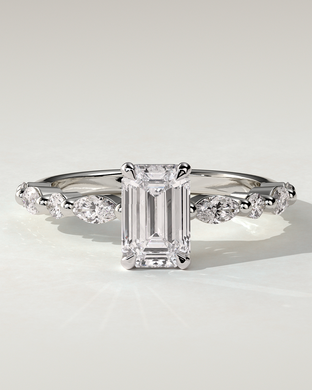 Parker Solitaire Emerald Ring