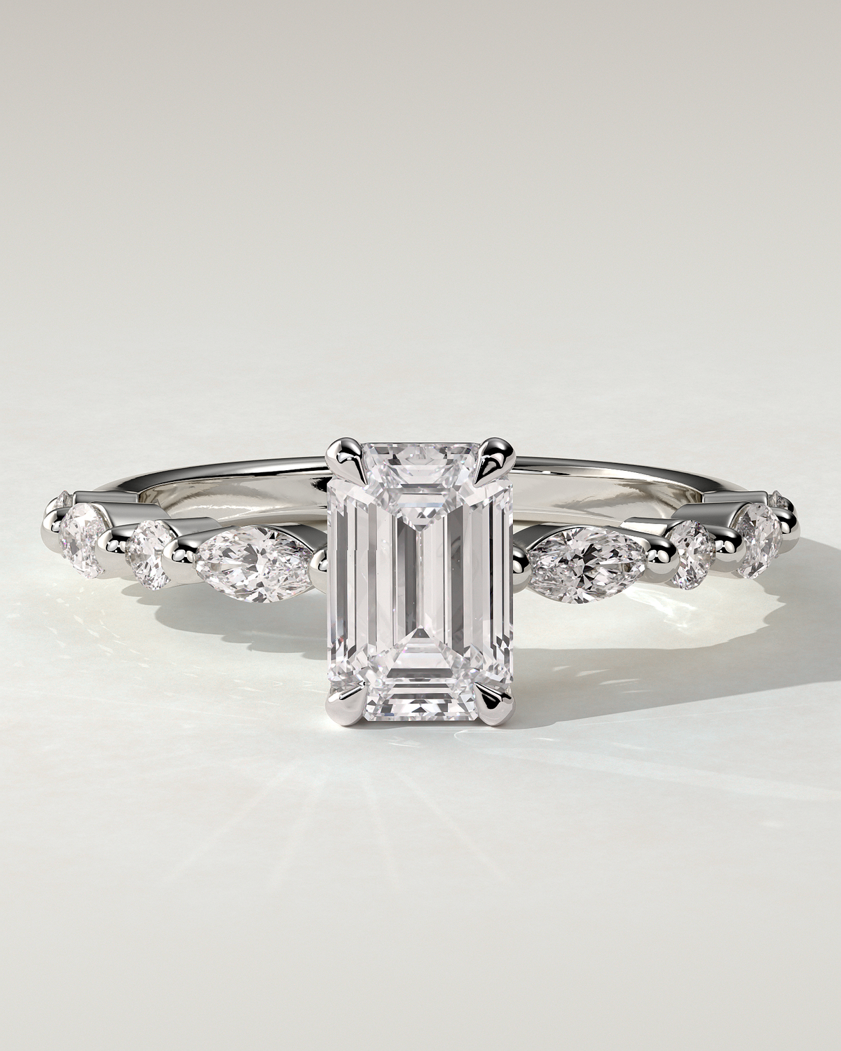 Parker Solitaire Emerald Ring