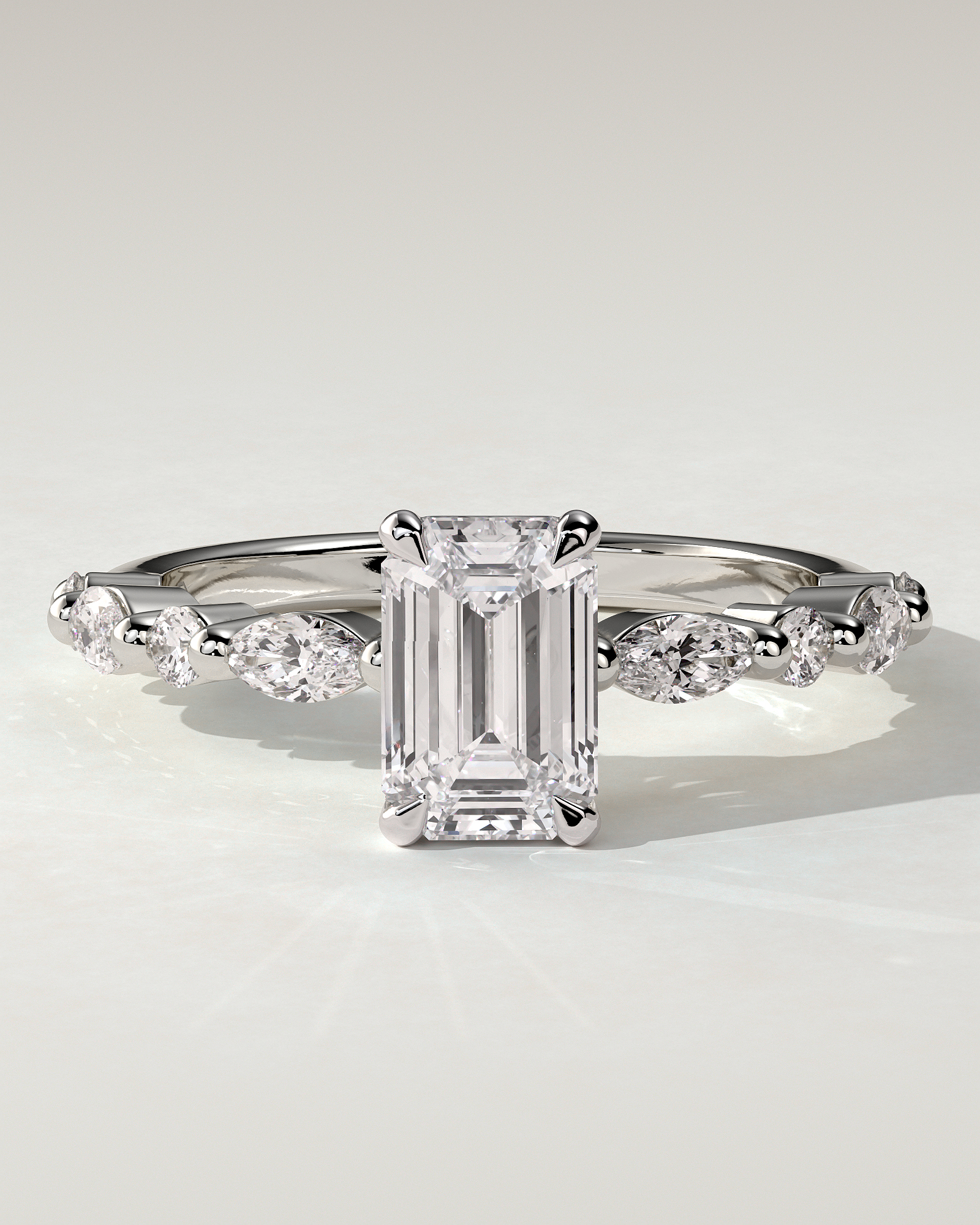 Parker Solitaire Emerald Ring