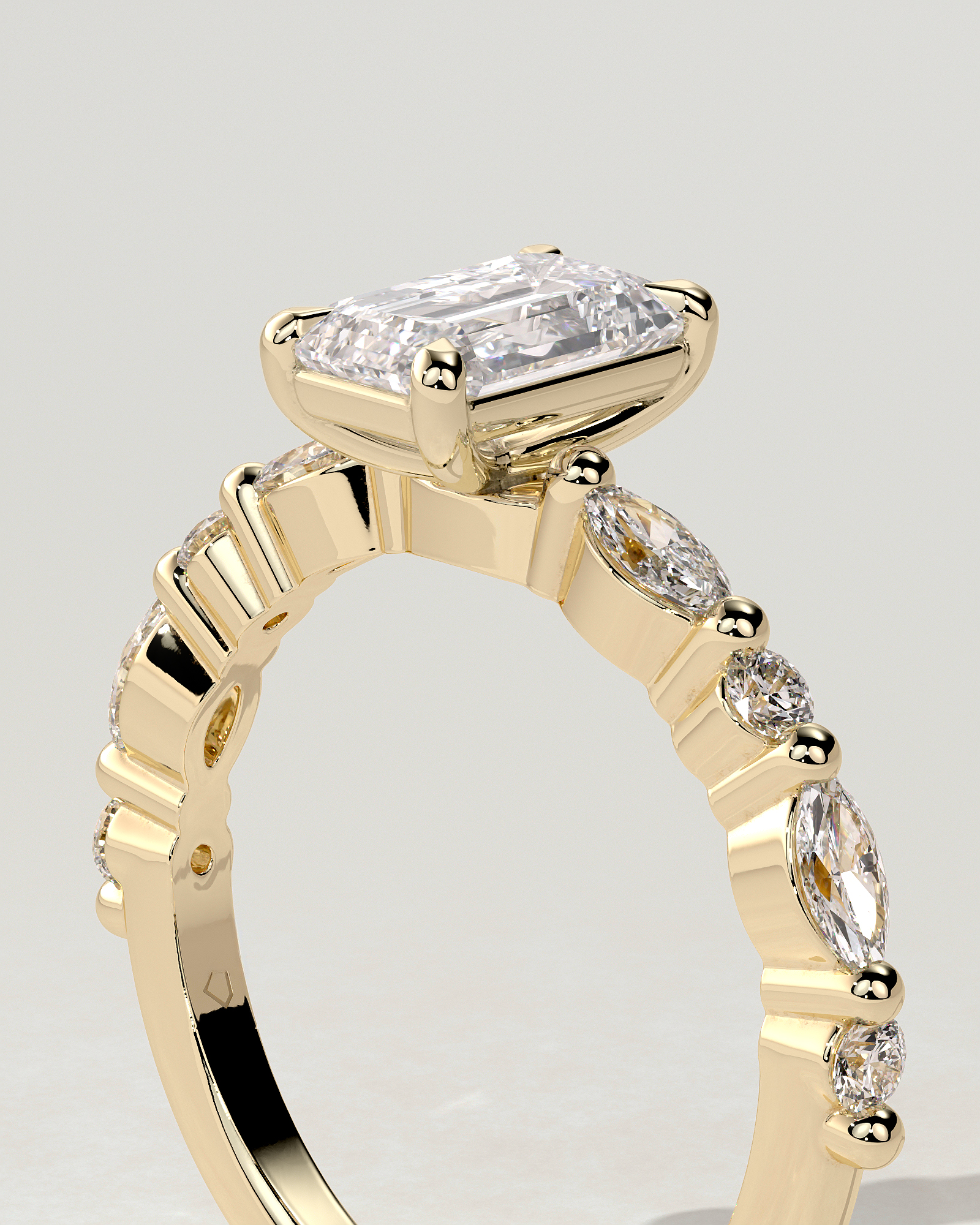 Parker Solitaire Emerald Ring