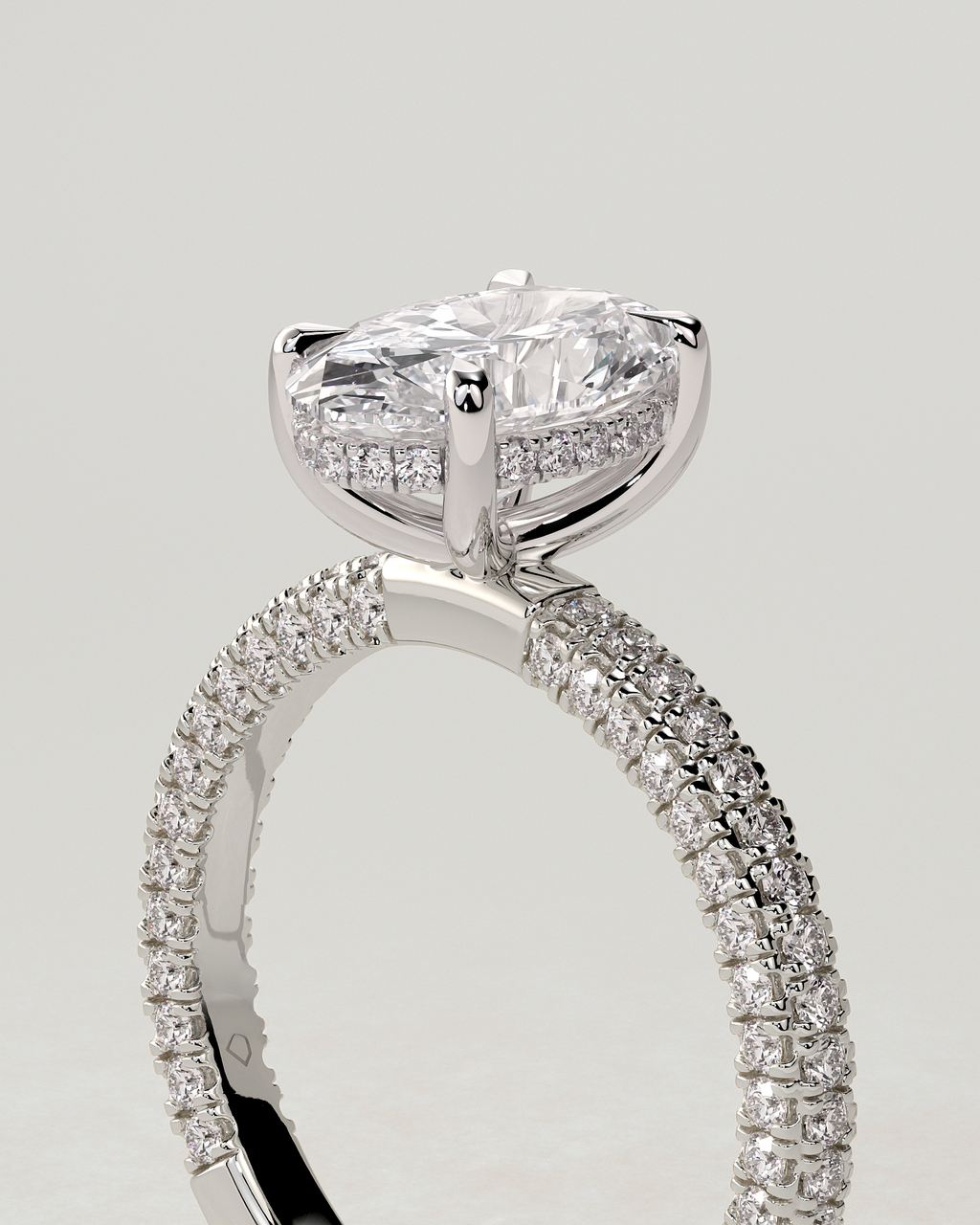 Penelope Solitaire Oval Ring