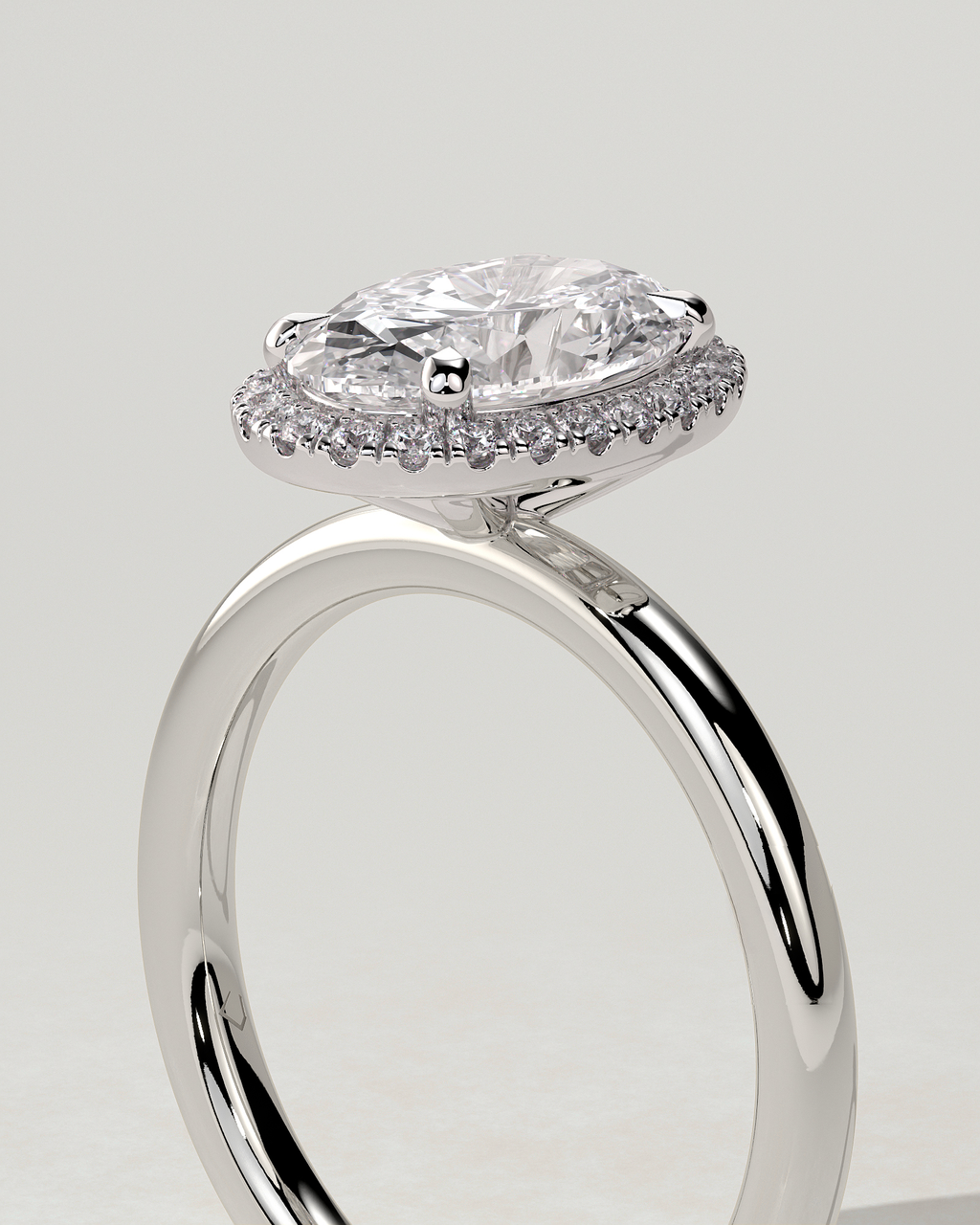 Phoebe Halo Oval Ring