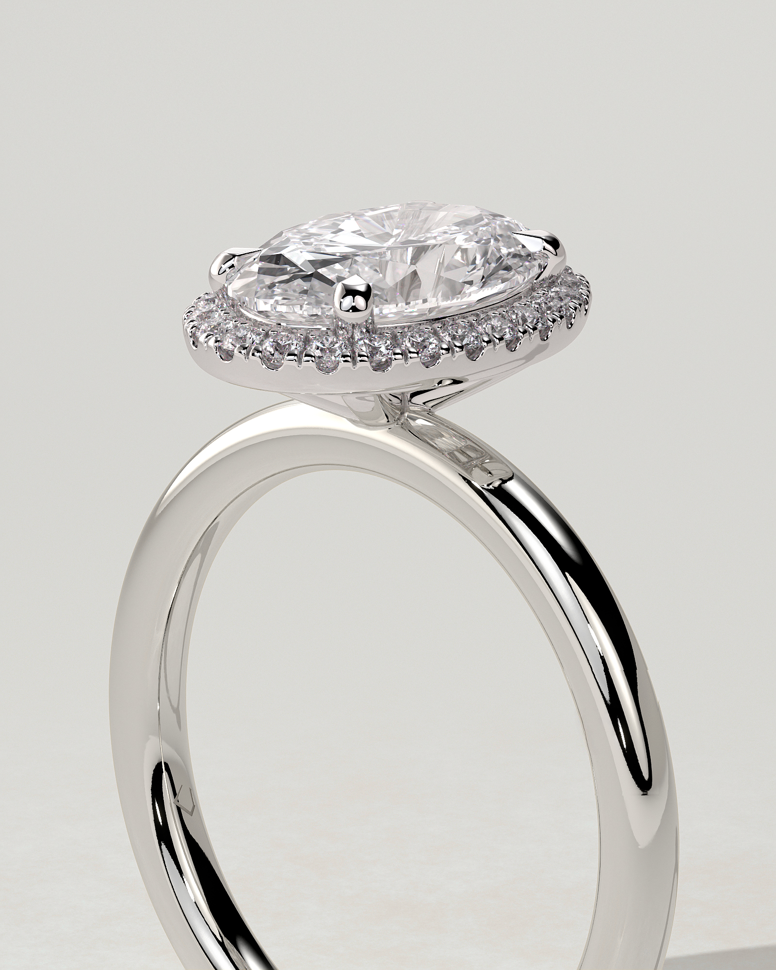 Phoebe Halo Oval Ring