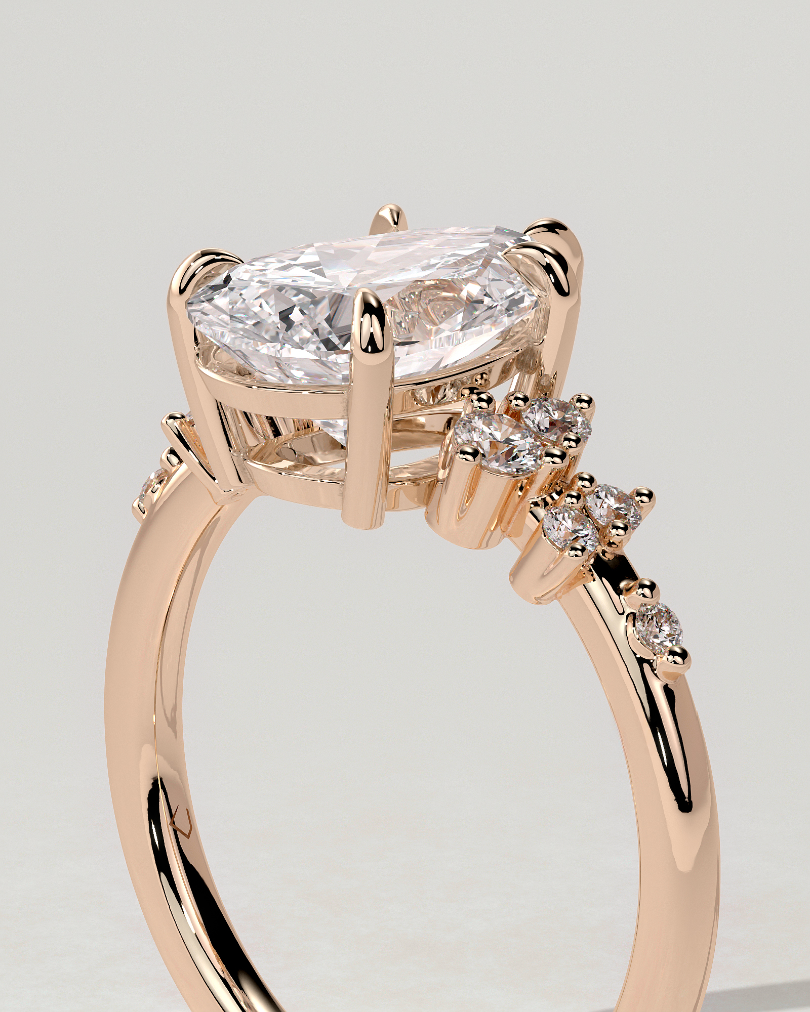 Polly Solitaire Pear Ring