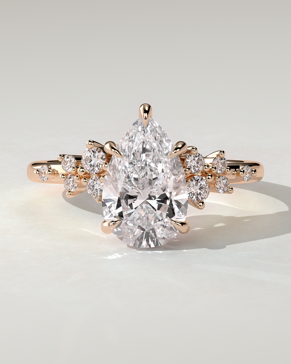 Polly Solitaire Pear Ring