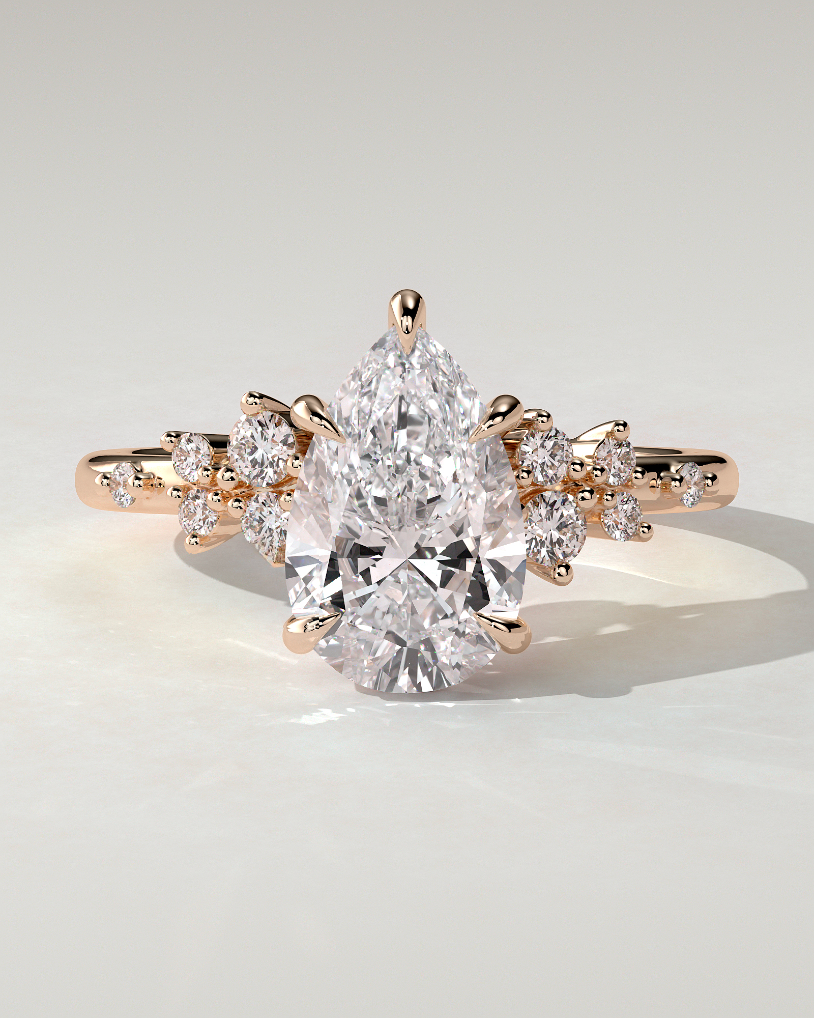 Polly Solitaire Pear Ring