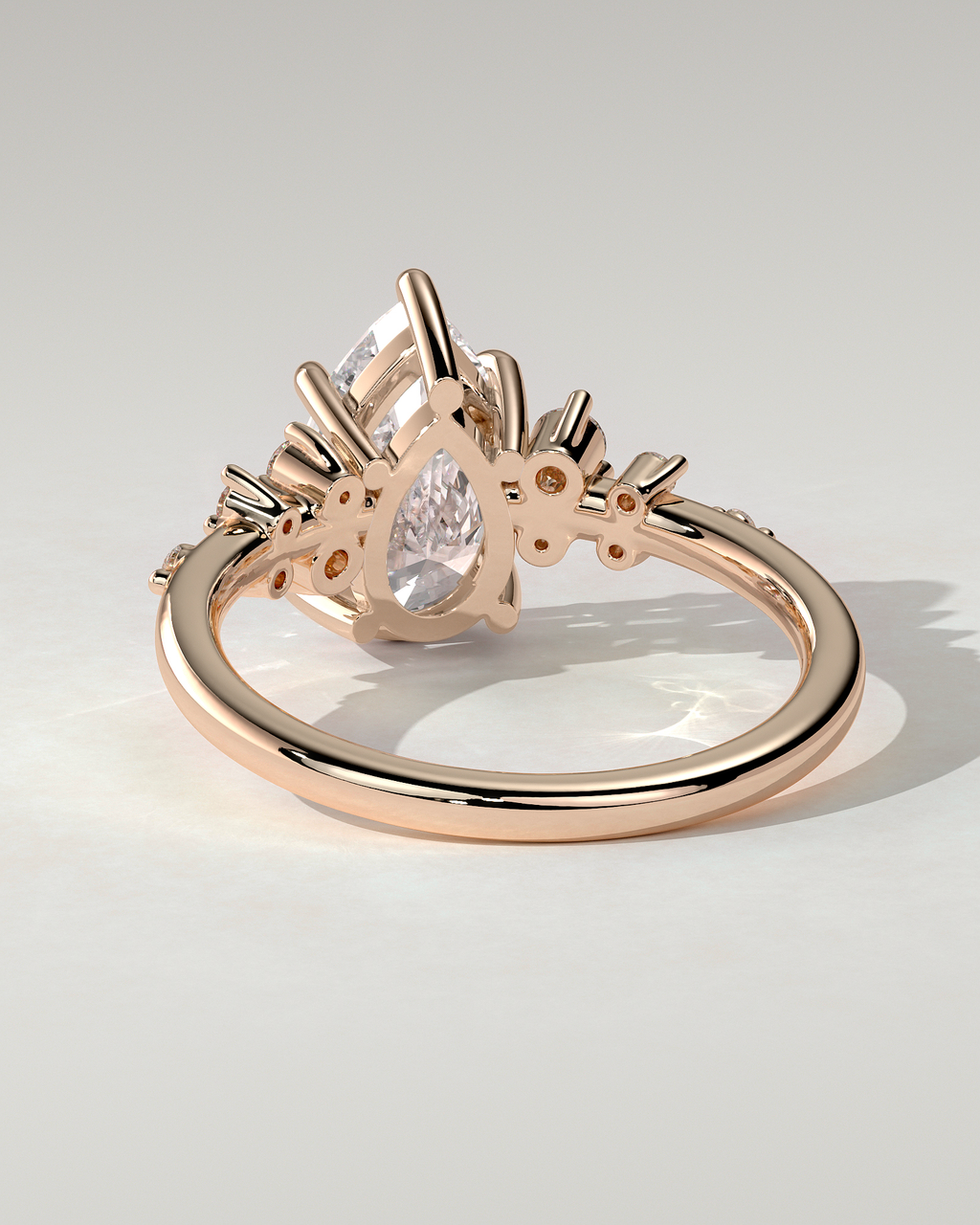 Polly Solitaire Pear Ring