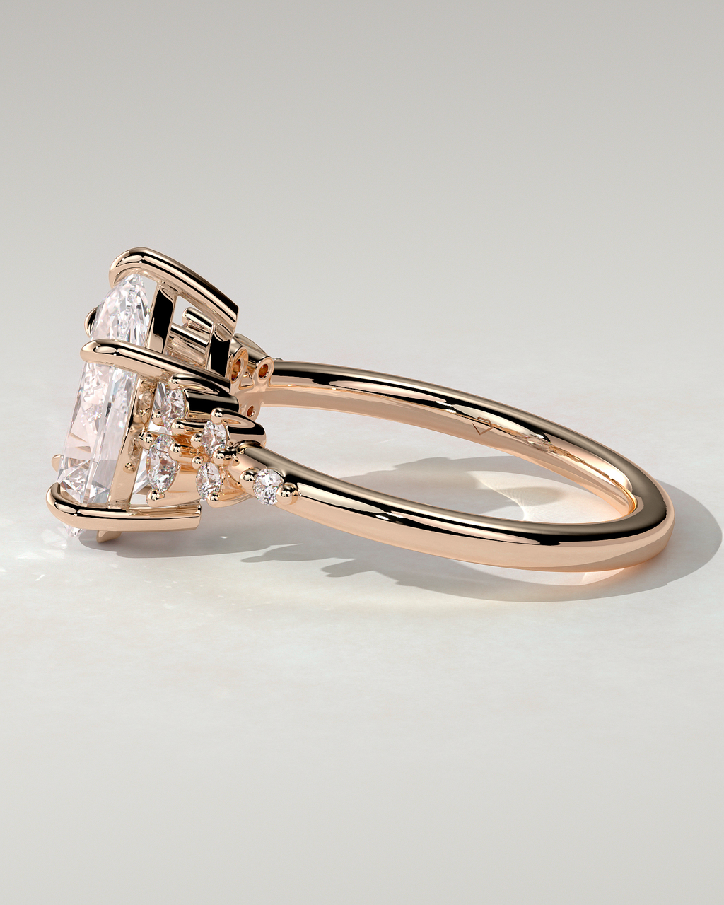 Polly Solitaire Pear Ring