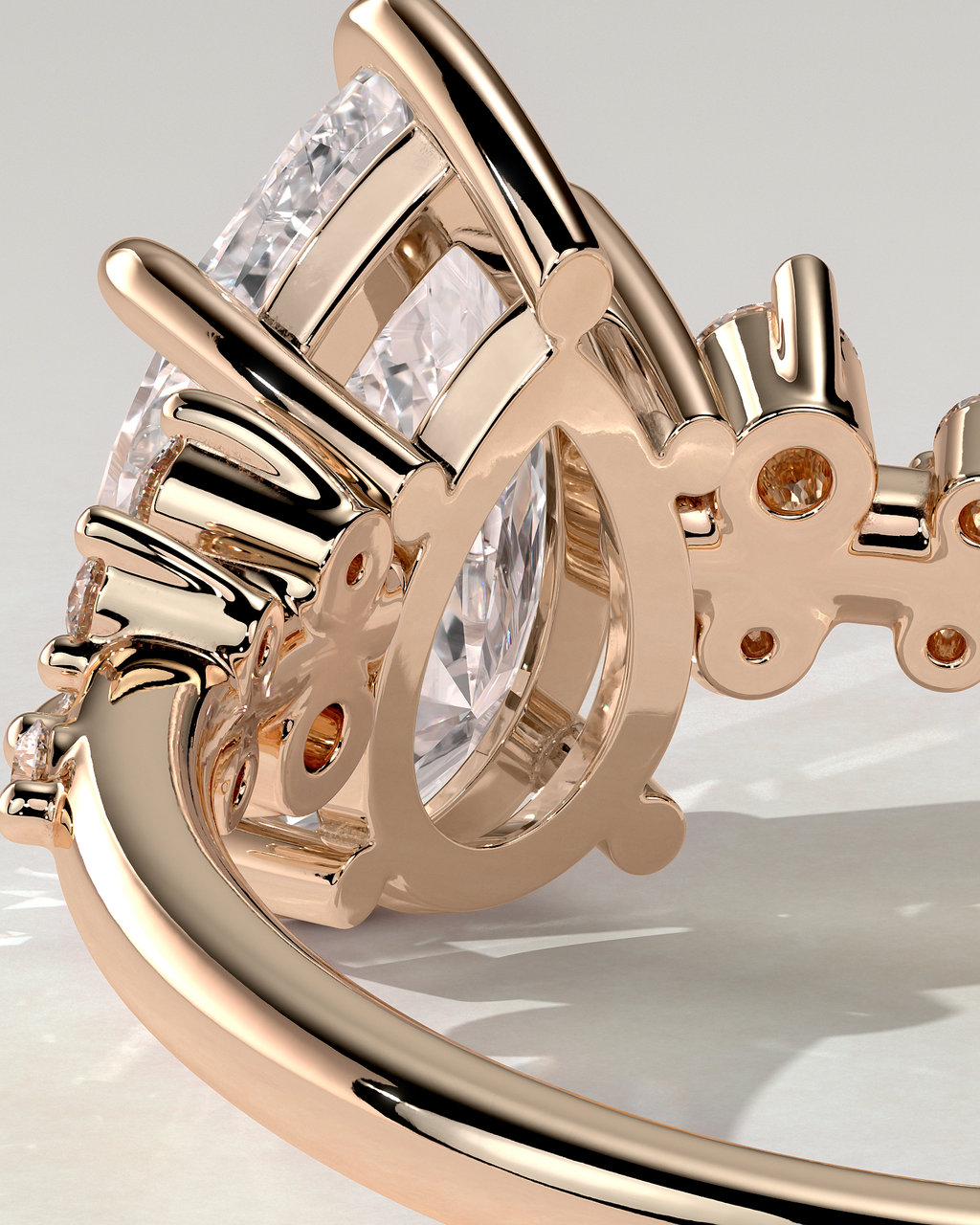 Polly Solitaire Pear Ring