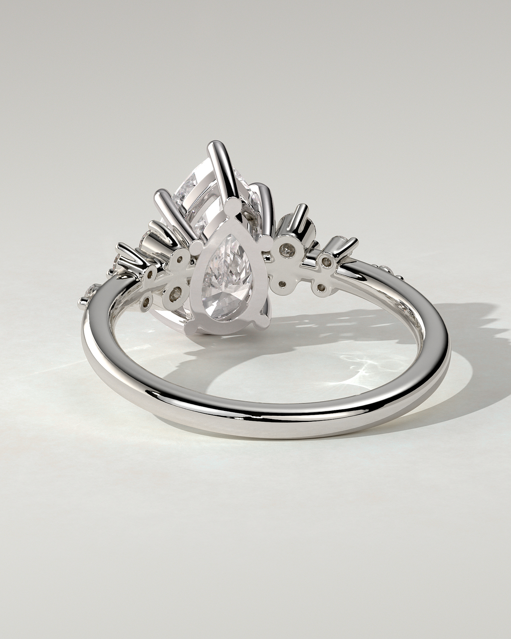 Polly Solitaire Pear Ring
