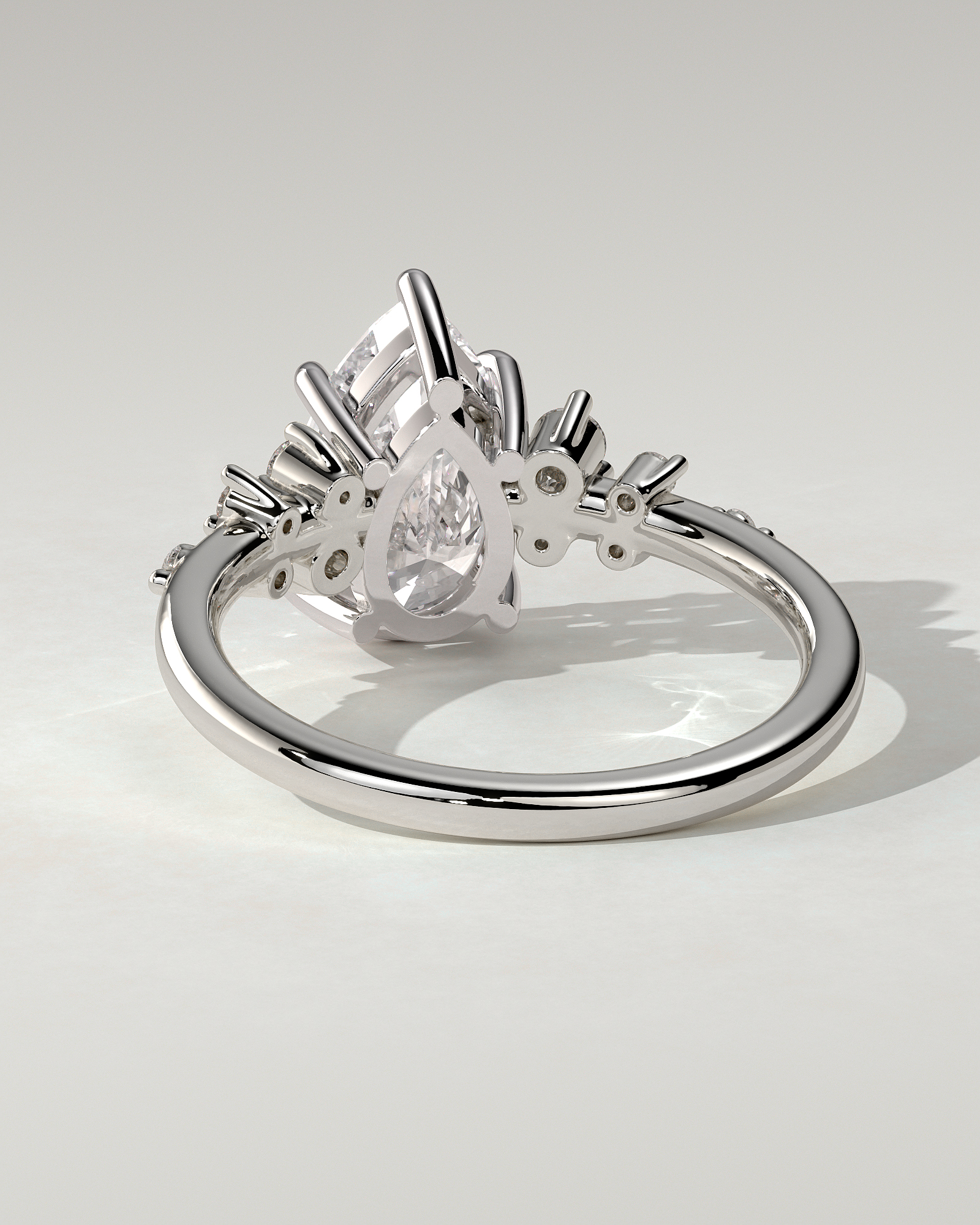 Polly Solitaire Pear Ring