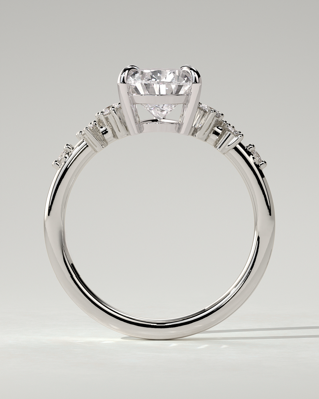 Polly Solitaire Pear Ring