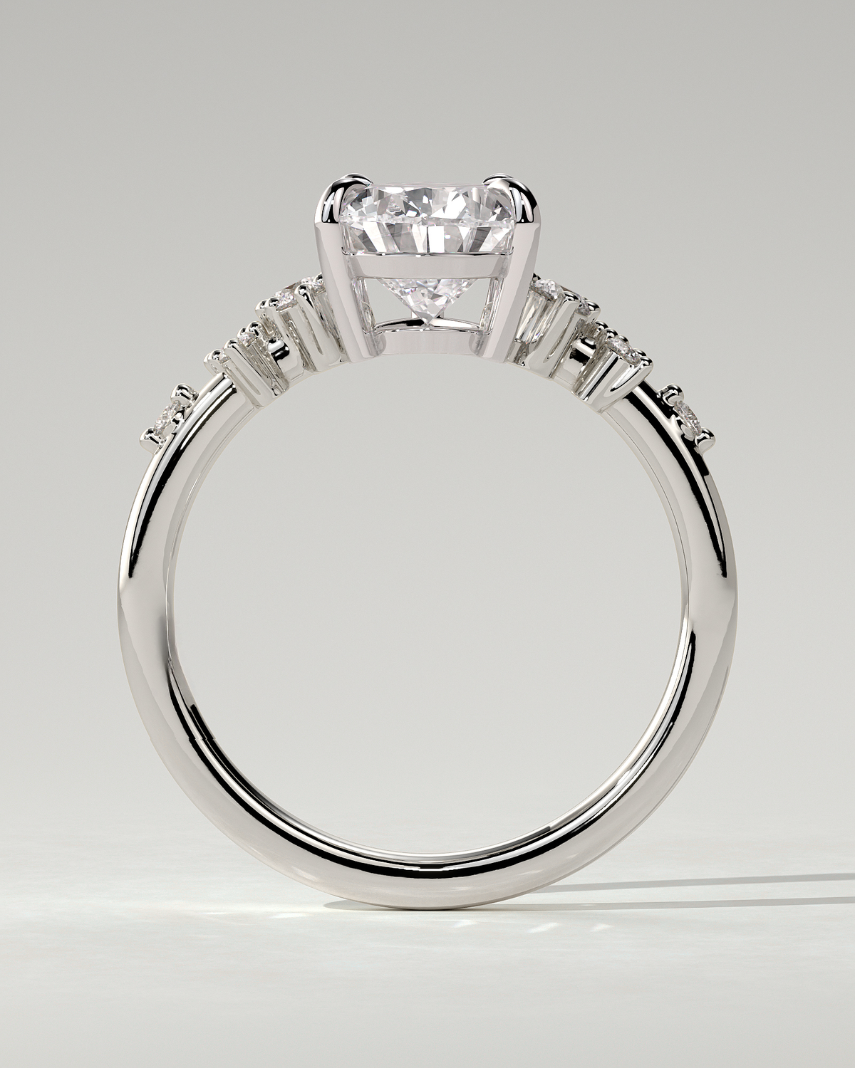 Polly Solitaire Pear Ring