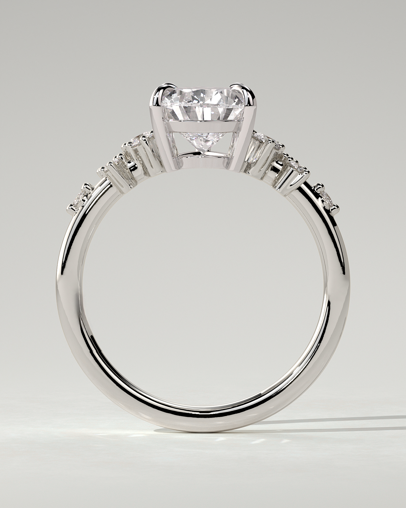 Polly Solitaire Pear Ring