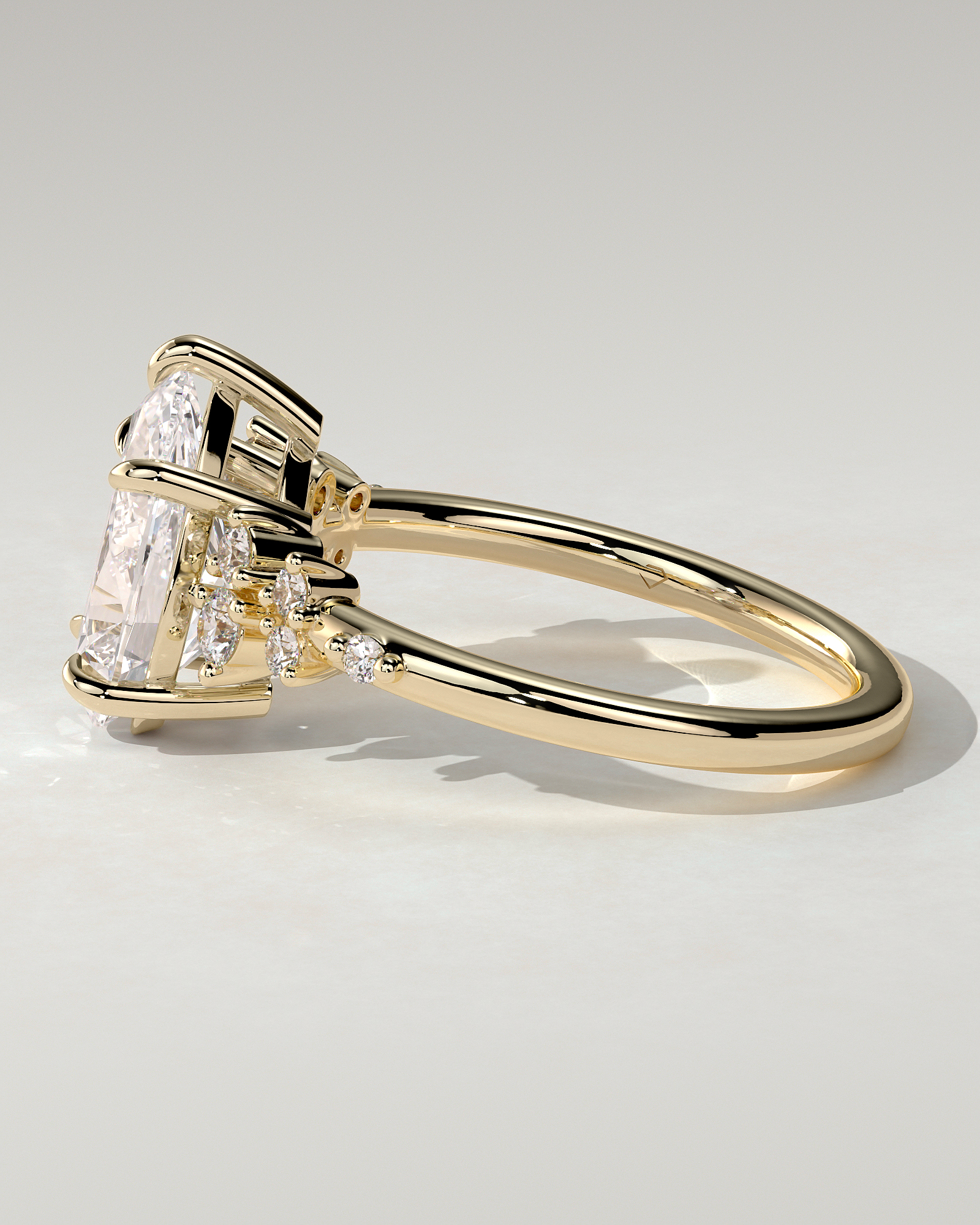 Polly Solitaire Pear Ring