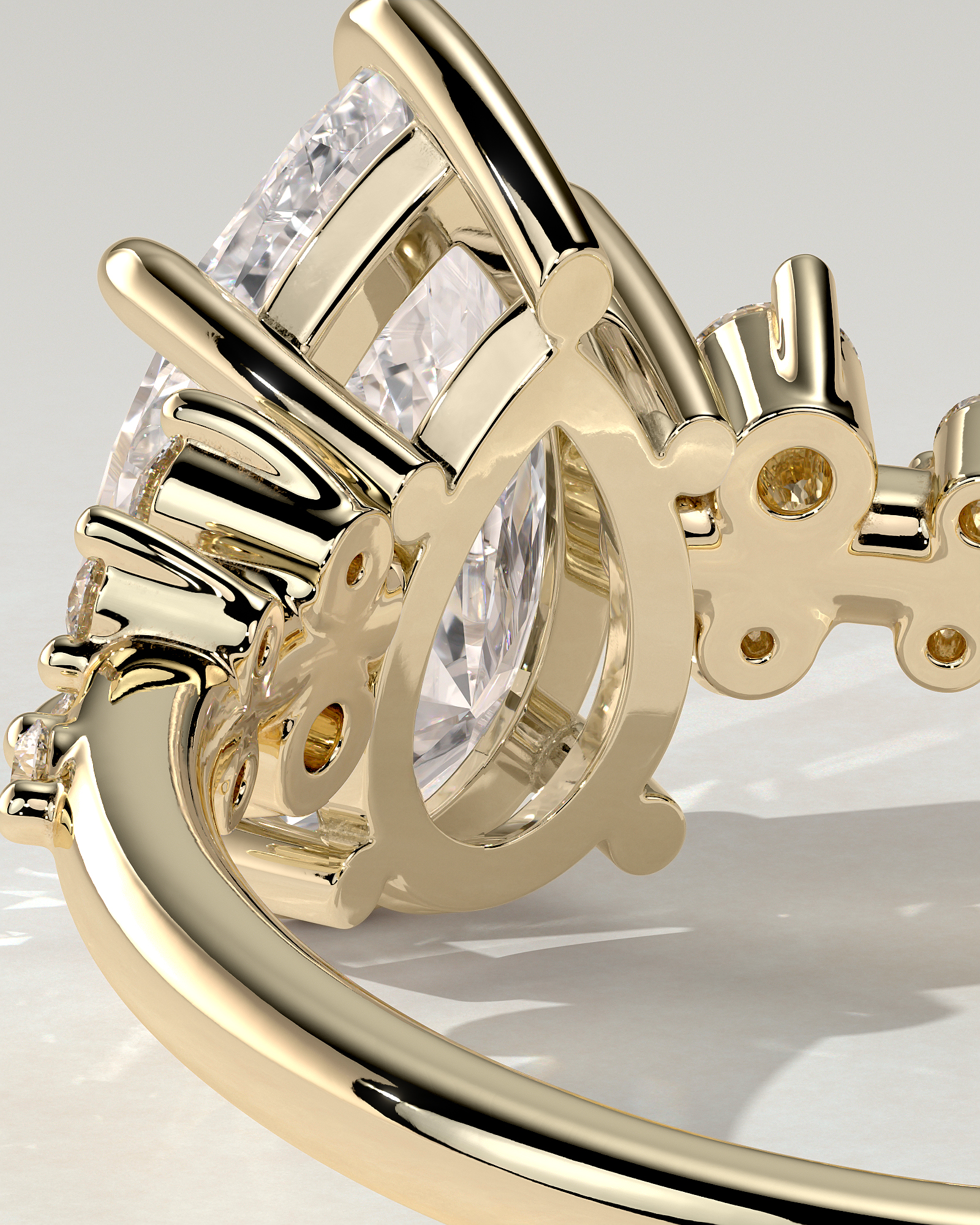 Polly Solitaire Pear Ring