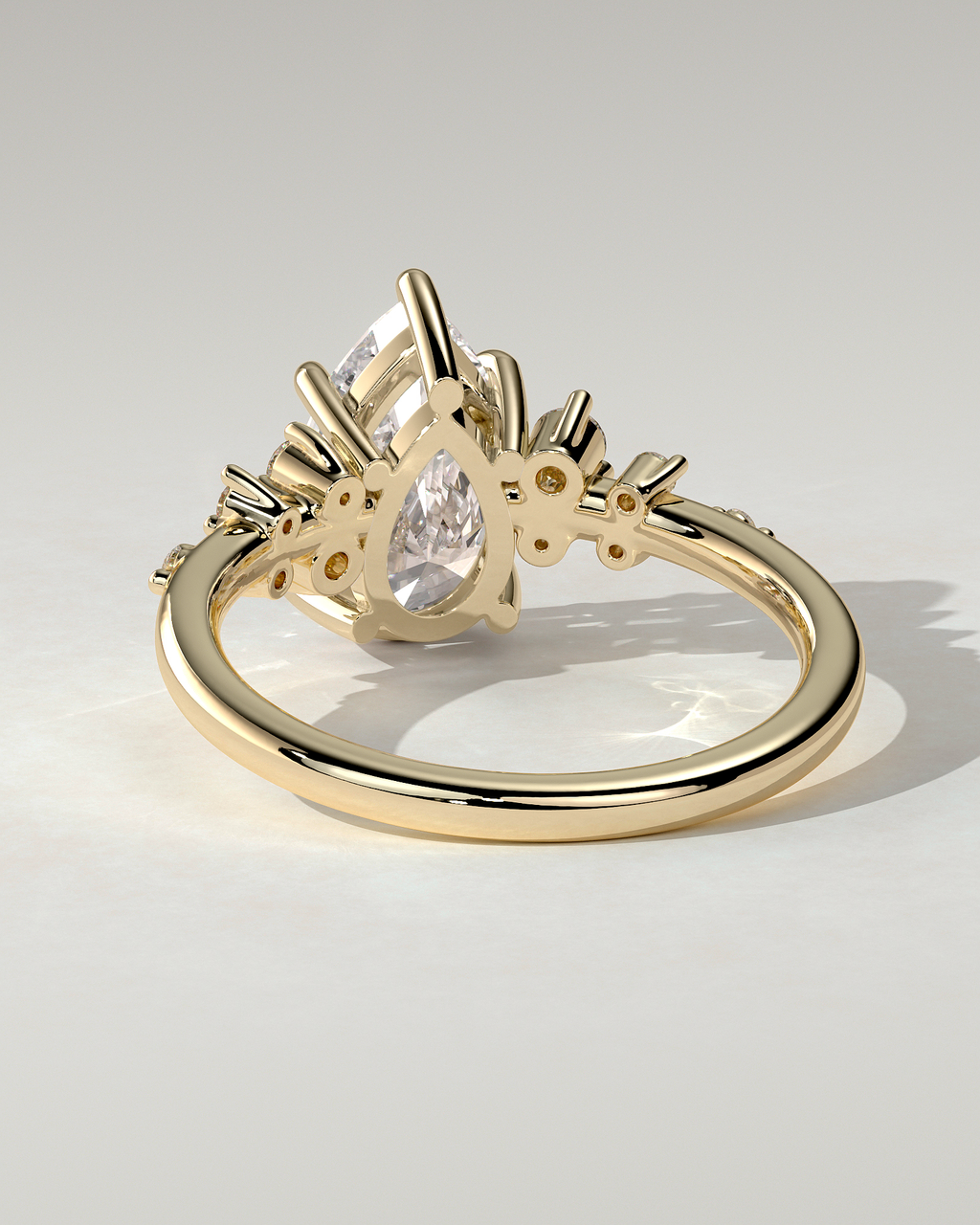 Polly Solitaire Pear Ring