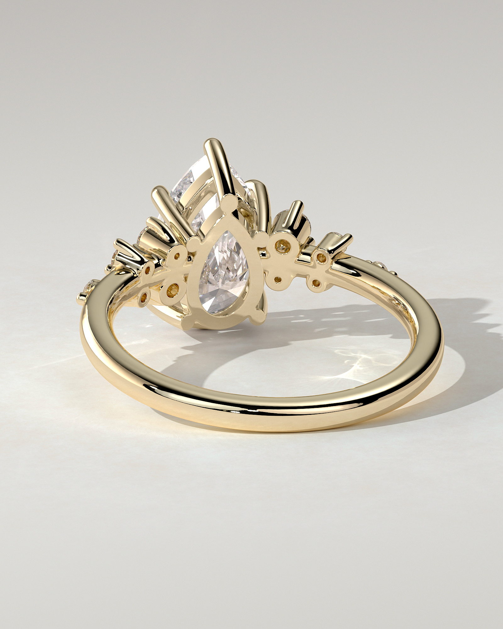 Polly Solitaire Pear Ring