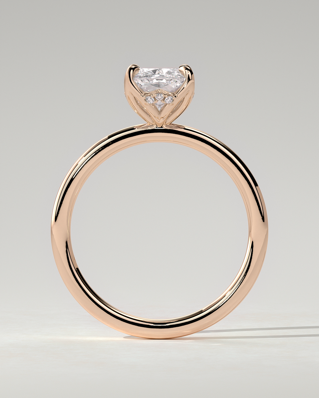 Poppy Solitaire Cushion Ring