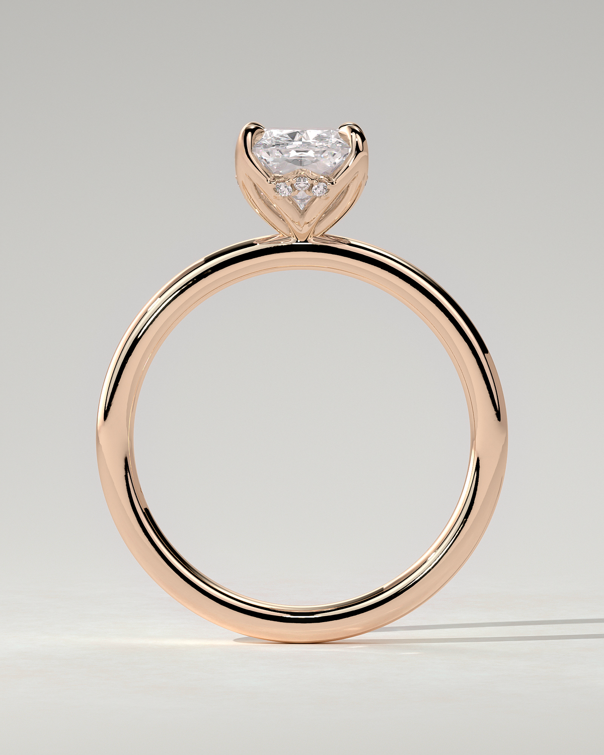 Poppy Solitaire Cushion Ring
